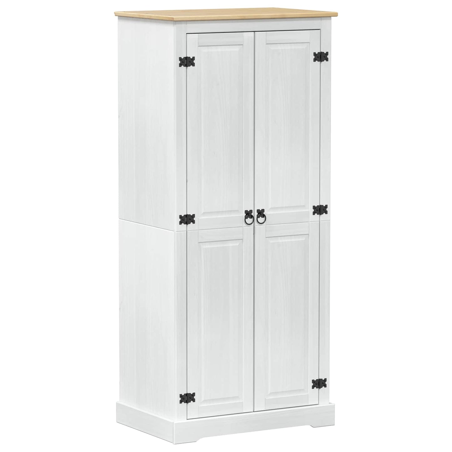 vidaXL Ντουλάπες με ράφι Λευκό 76 x 50 x 170 εκ. Στερεά ξυλεία πεύκου