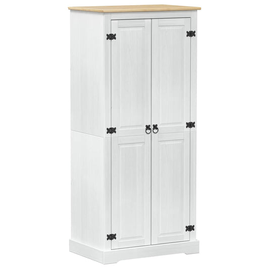 vidaXL Ντουλάπες με ράφι Λευκό 76 x 50 x 170 εκ. Στερεά ξυλεία πεύκου