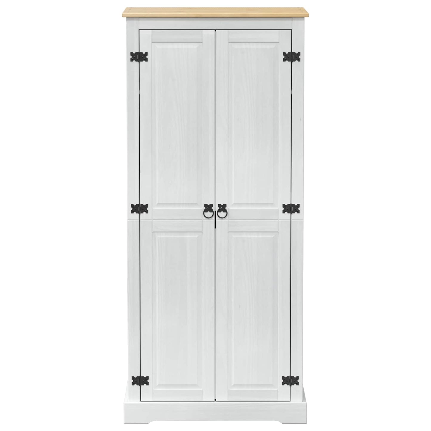 vidaXL Ντουλάπες με ράφι Λευκό 76 x 50 x 170 εκ. Στερεά ξυλεία πεύκου