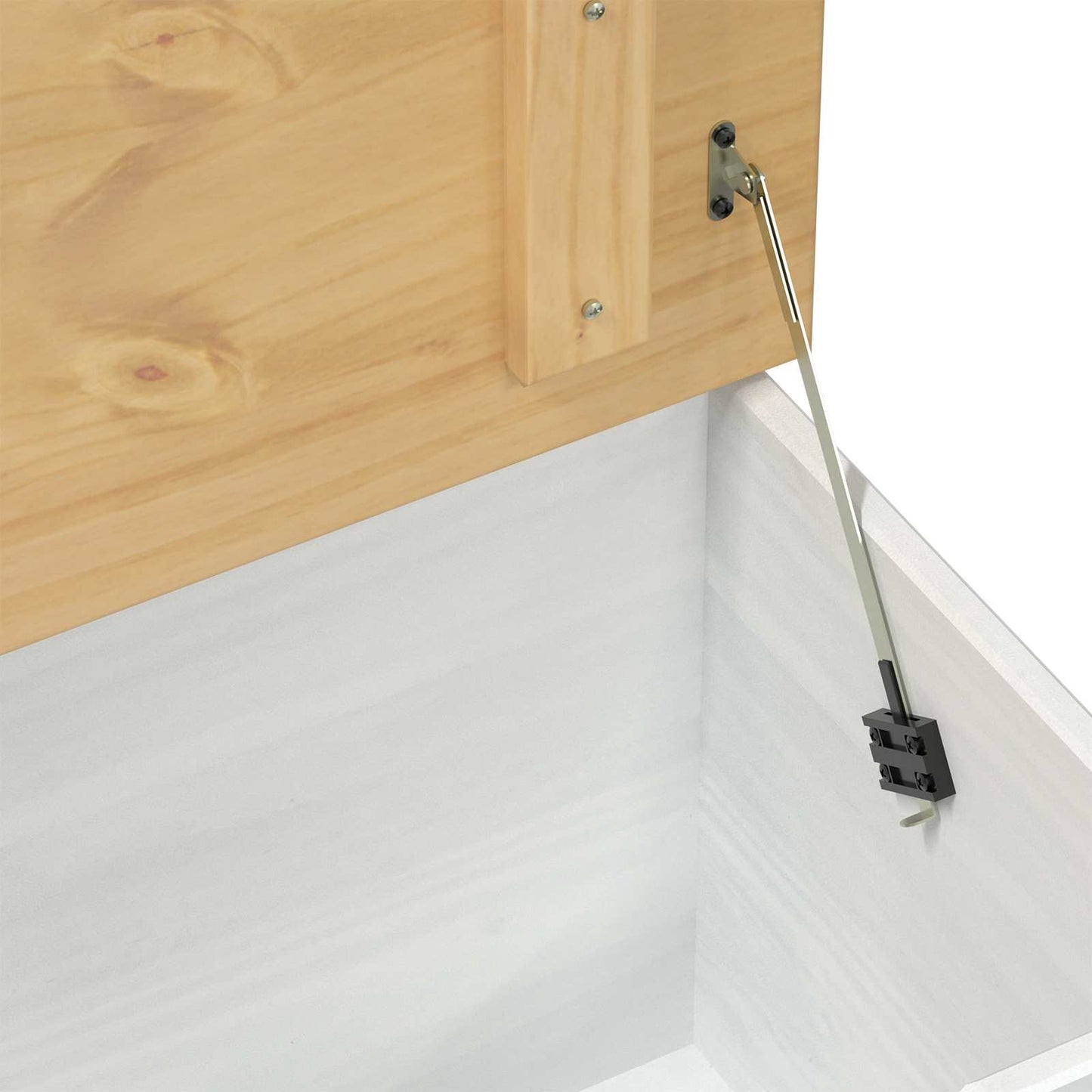 vidaXL storage box με ράφι Λευκό 90 x78 x 45 εκ Στερεά ξυλεία πεύκου