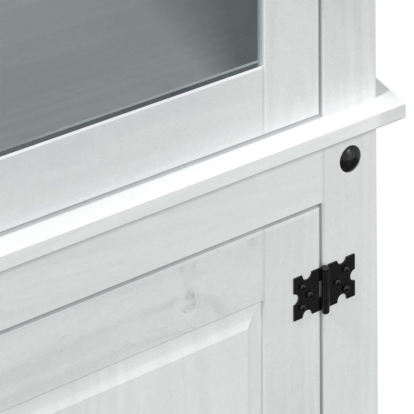 vidaXL Βιτρίνα Λευκό 103.5 x 42 x 180 εκ Στερεά ξυλεία πεύκου