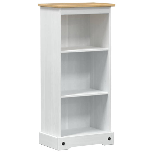 vidaXL Βιβλιοθήκη Λευκό 46 x 29 x 100 εκ. Στερεά ξυλεία πεύκου