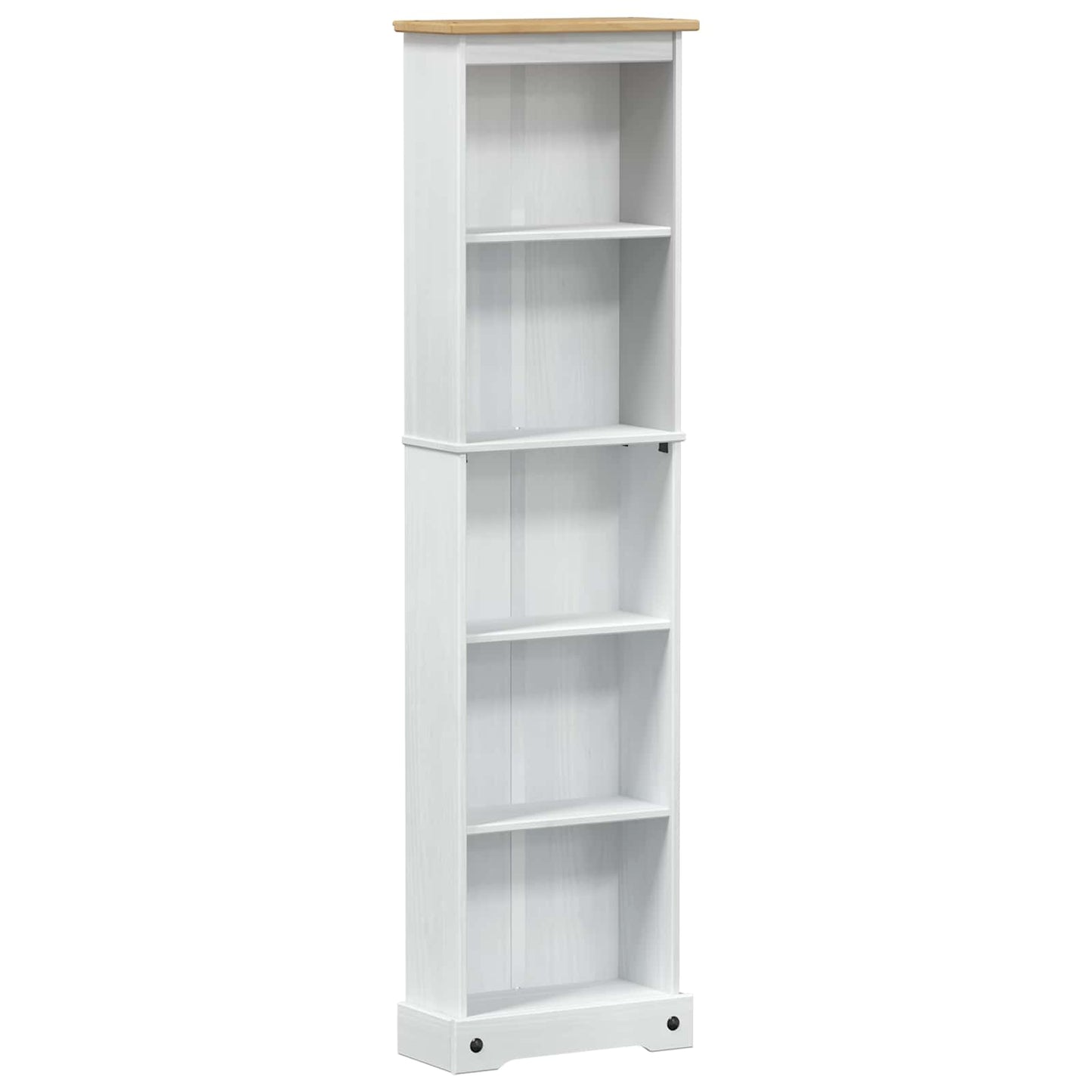 vidaXL Βιβλιοθήκη Λευκό 46 x 20 x 170 εκ. Στερεά ξυλεία πεύκου
