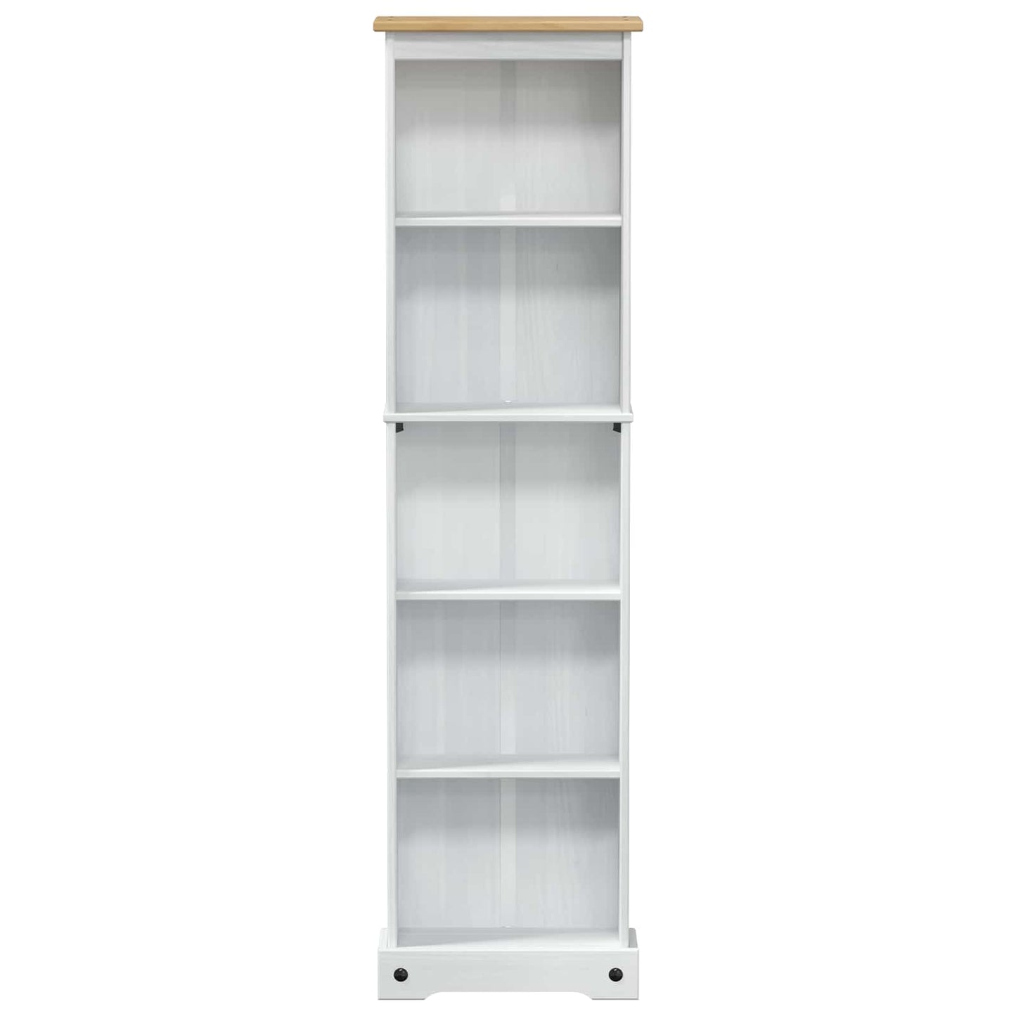 vidaXL Βιβλιοθήκη Λευκό 46 x 20 x 170 εκ. Στερεά ξυλεία πεύκου
