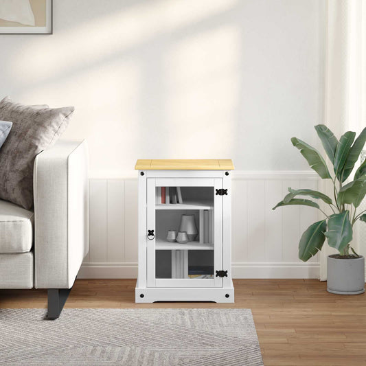 vidaXL Ηχοσύστημα ντουλάπι Λευκό 60 x 50 x 82 εκ Στερεά ξυλεία πεύκου