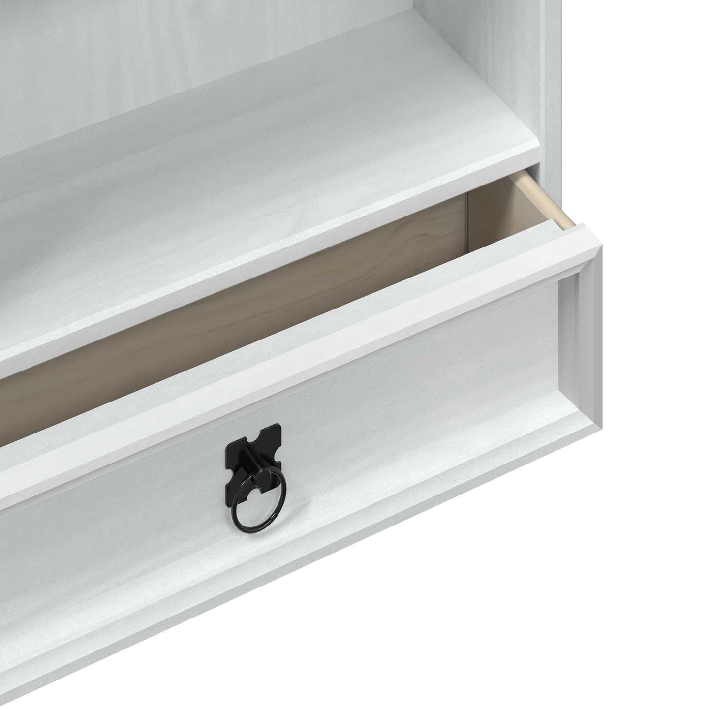 vidaXL Ντουλάπα CD Λευκό 52 x 17.5 x 103 εκ Στερεά ξυλεία πεύκου