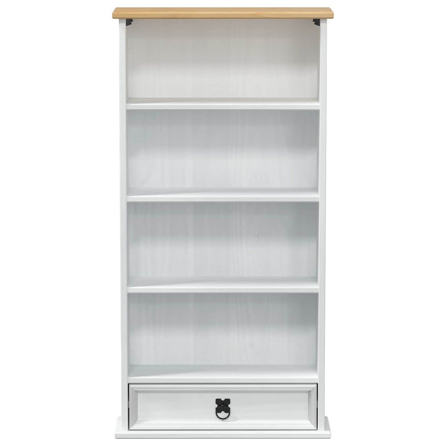 vidaXL Ντουλάπα CD Λευκό 52 x 17.5 x 103 εκ Στερεά ξυλεία πεύκου
