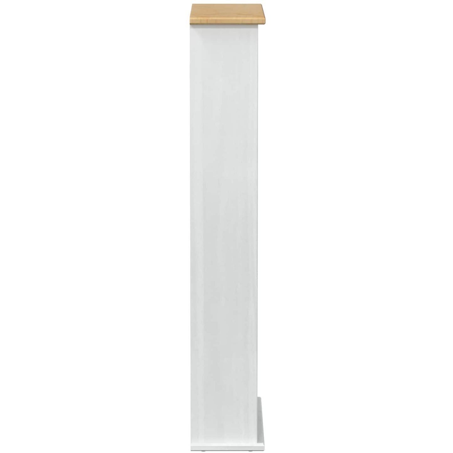 vidaXL Ντουλάπα CD Λευκό 52 x 17.5 x 103 εκ Στερεά ξυλεία πεύκου