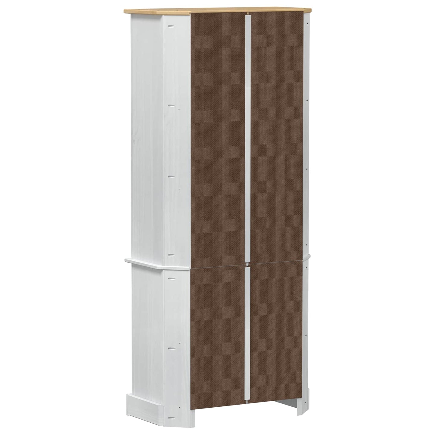 vidaXL Highboard Λευκό 74 x 38 x 170 εκ. Στερεά ξυλεία πεύκου