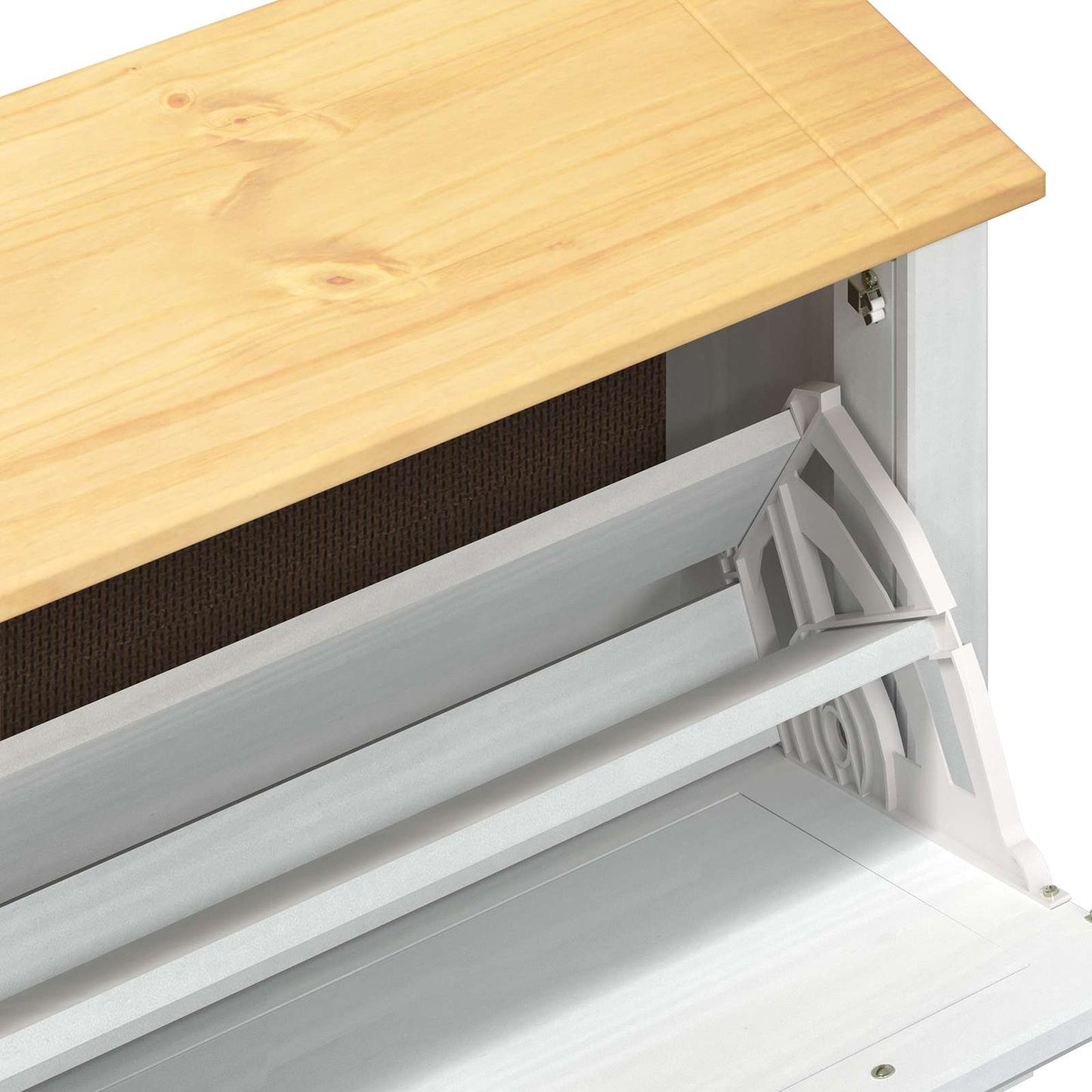 vidaXL Ντουλάπα Παπουτσιών με ράφι Corona Λευκό 99 x 32 x 85 εκ.