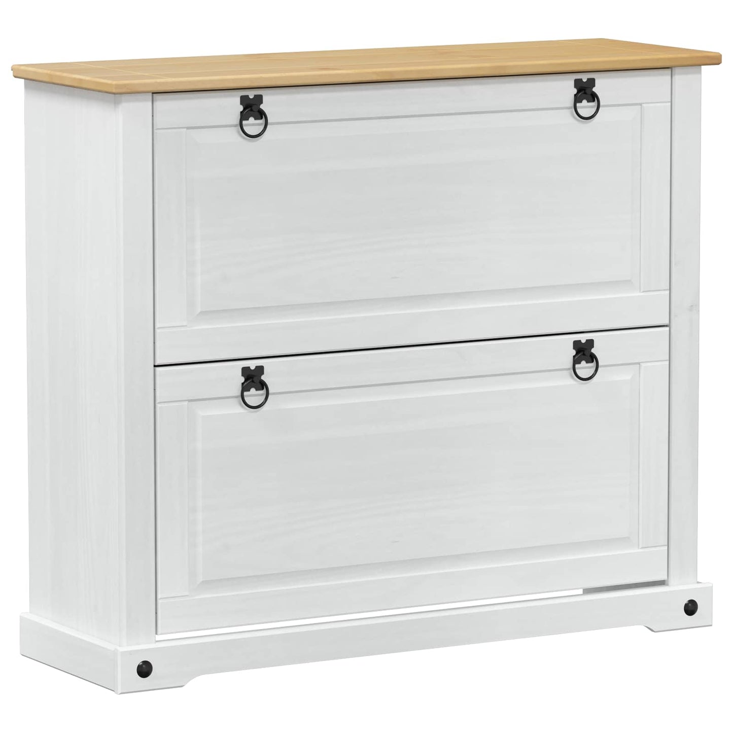 vidaXL Ντουλάπα Παπουτσιών με ράφι Corona Λευκό 99 x 32 x 85 εκ.