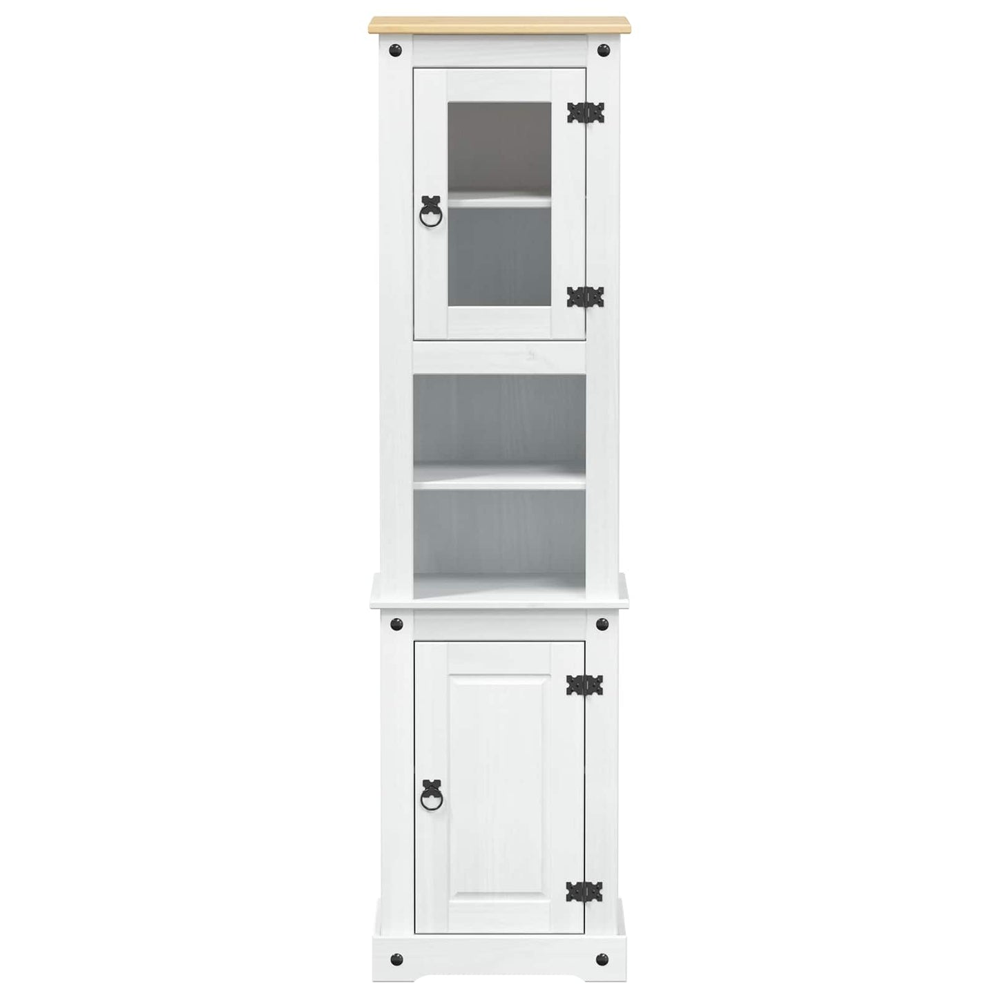 vidaXL Ντουλάπι Μπάνιου Λευκό 50 x 40 x 185 εκ. Στερεά ξυλεία πεύκου