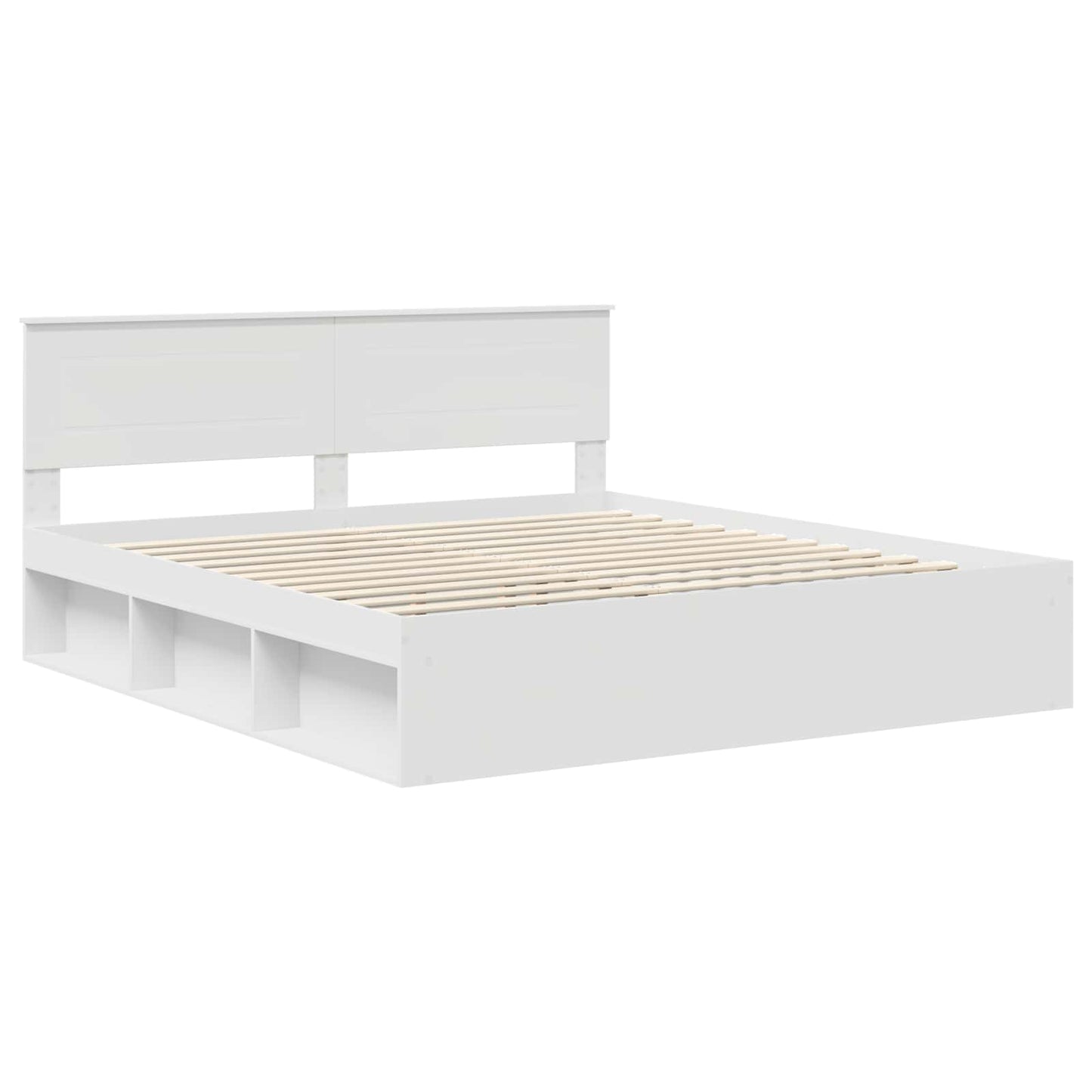 vidaXL Σκελετός Κρεβατιού Λευκό 180 x 200 cm Επεξεργασμένο ξύλο