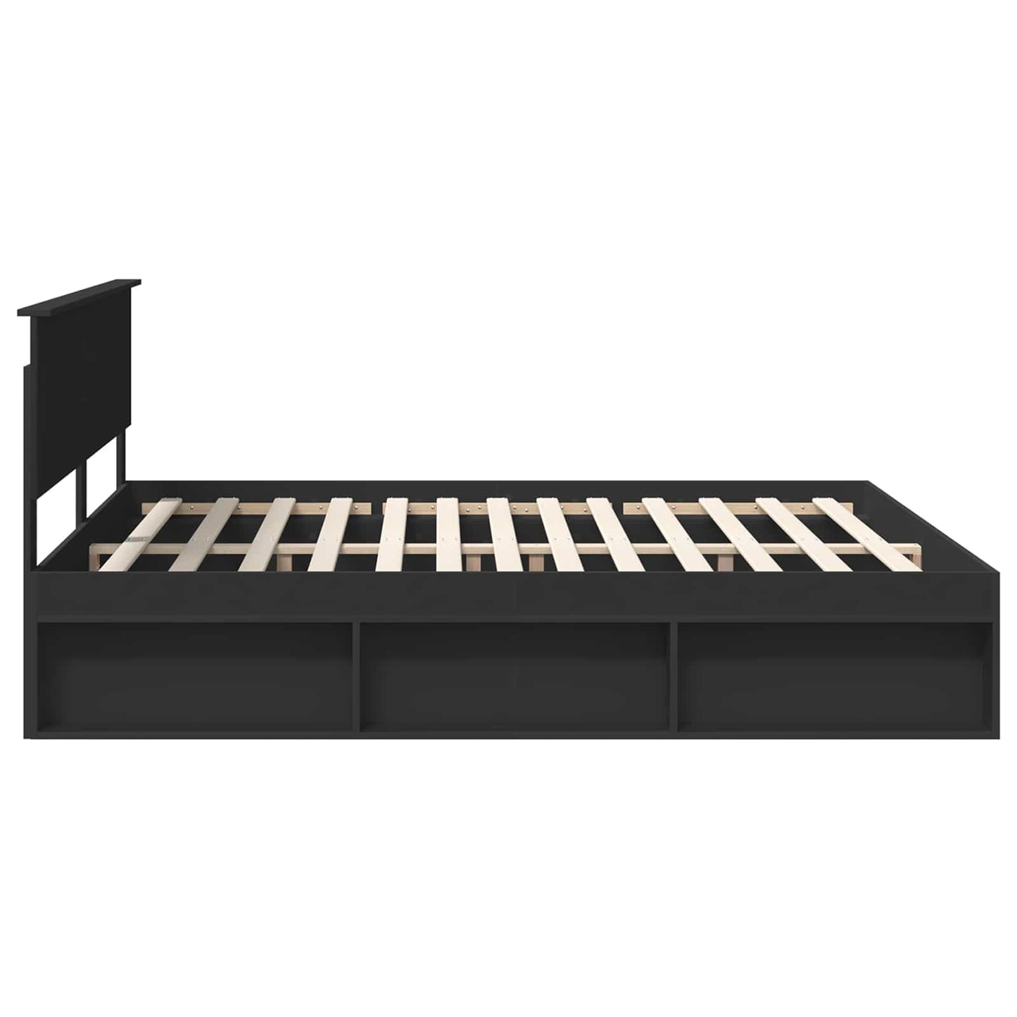 vidaXL Σκελετός Κρεβατιού Μαύρο 180 x 200 cm Επεξεργασμένο ξύλο