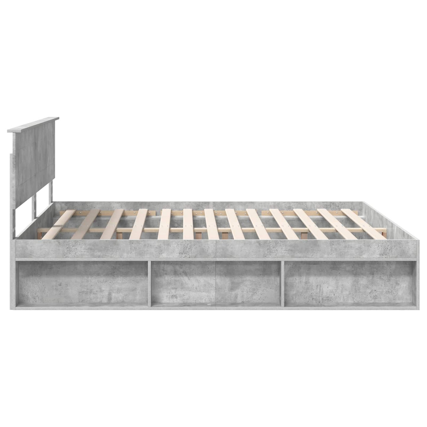 vidaXL Σκελετός Κρεβατιού Σκυρόδεμα 180 x 200 cm Επεξεργασμένο ξύλο