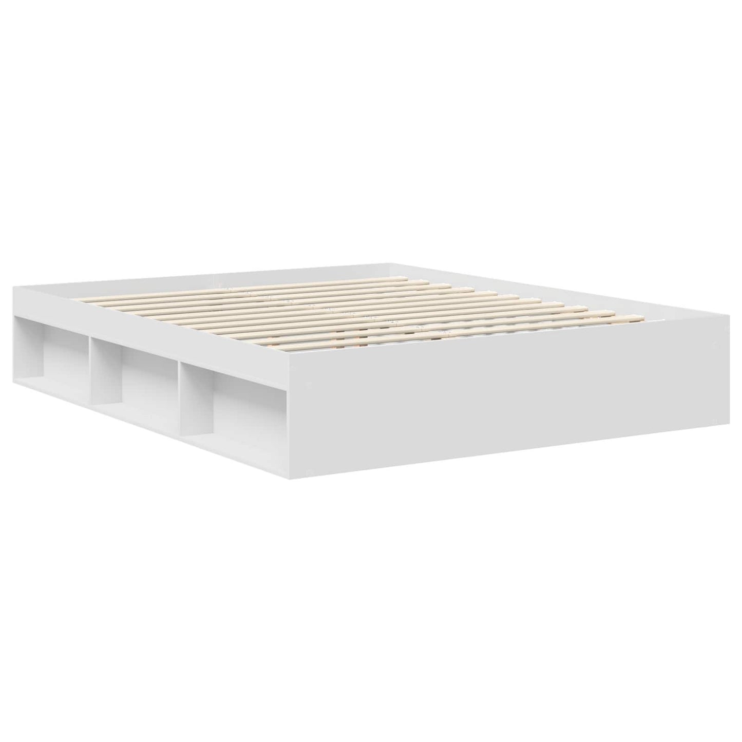 vidaXL Σκελετός Κρεβατιού Λευκό 160 x 200 cm Επεξεργασμένο ξύλο