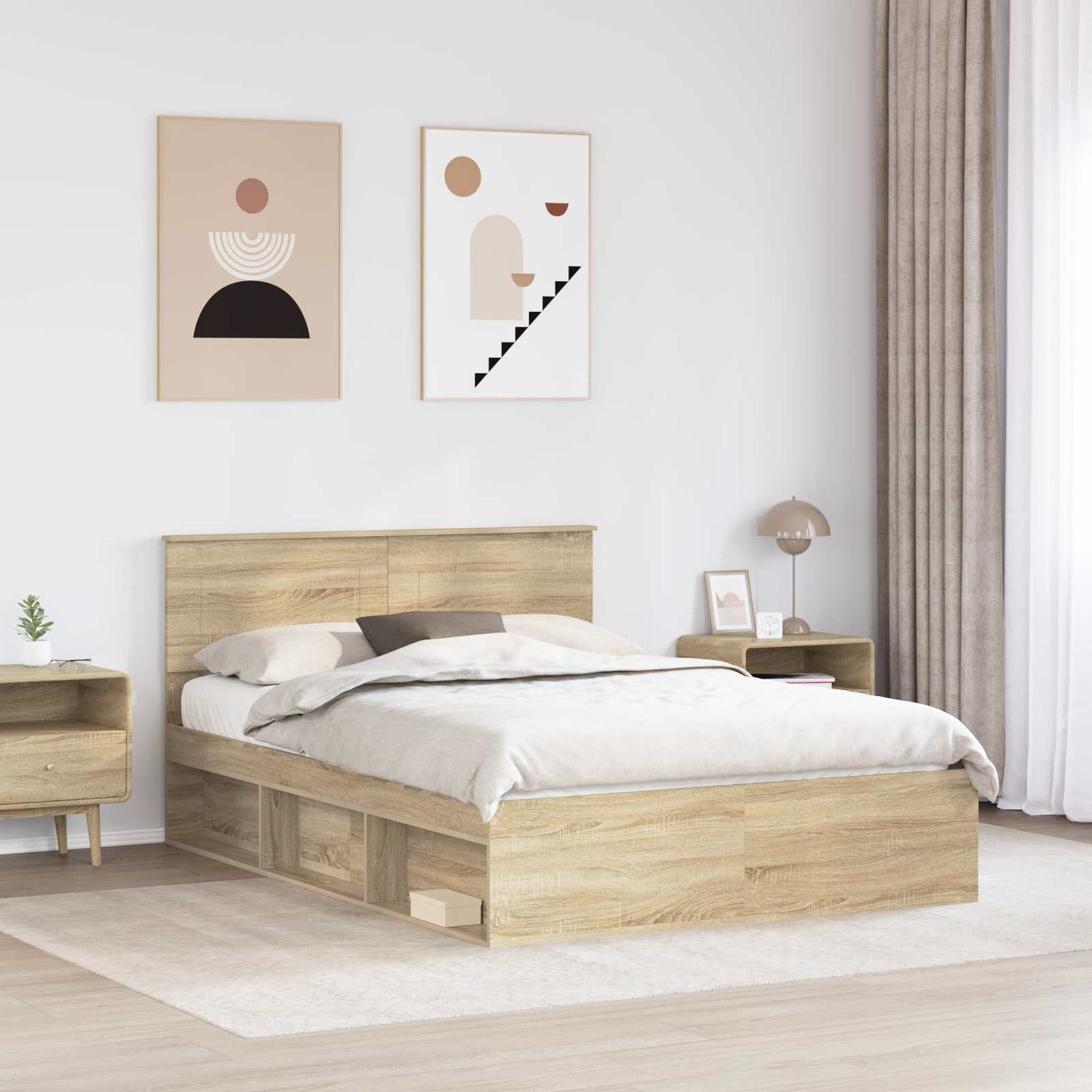 vidaXL Σκελετός Κρεβατιού Σονόμα 160 x 200 cm Επεξεργασμένο ξύλο