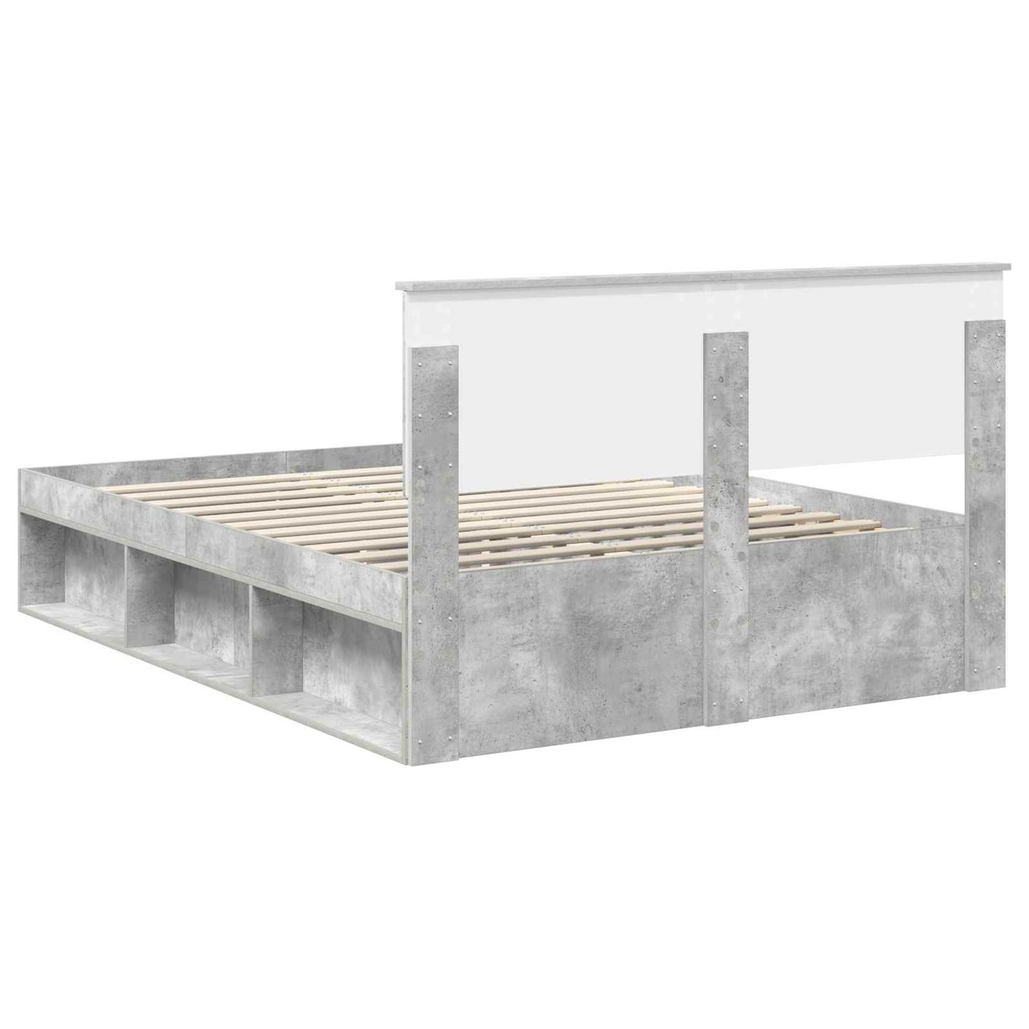 vidaXL Σκελετός Κρεβατιού Σκυρόδεμα 160 x 200 cm Επεξεργασμένο ξύλο
