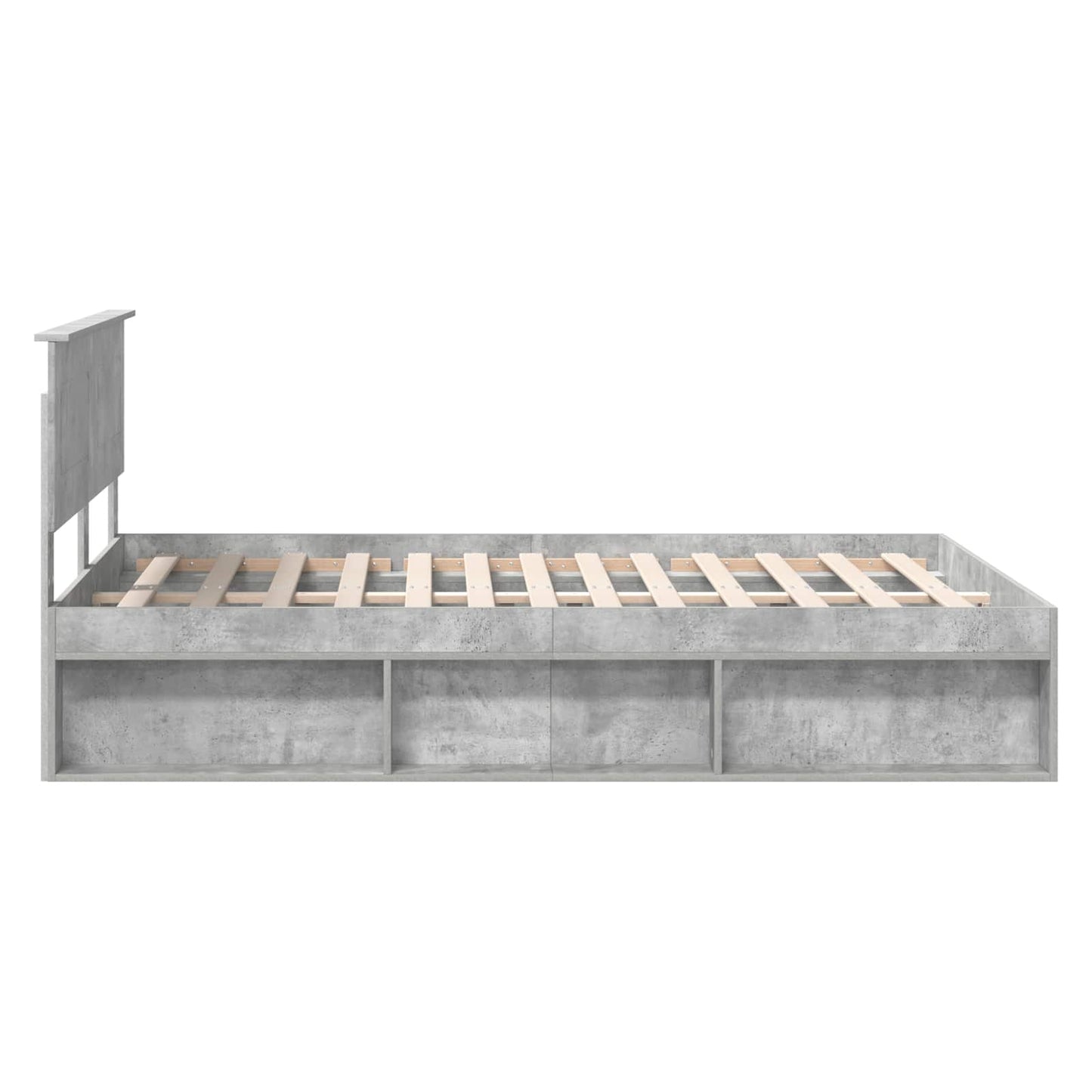 vidaXL Σκελετός Κρεβατιού Σκυρόδεμα 160 x 200 cm Επεξεργασμένο ξύλο