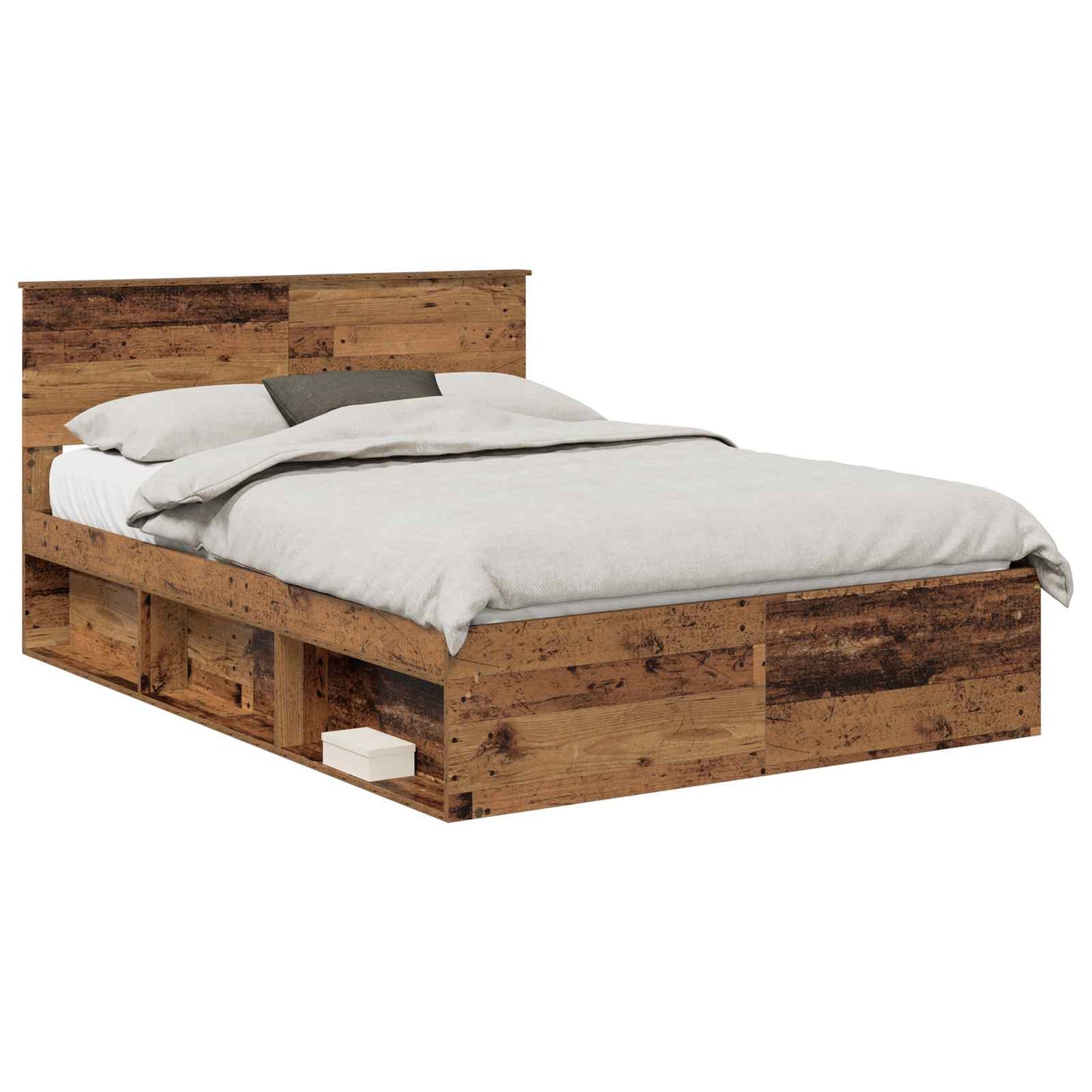 vidaXL Σκελετός Κρεβατιού Παλιό ξύλο 150 x 200 cm Επεξεργασμένο ξύλο