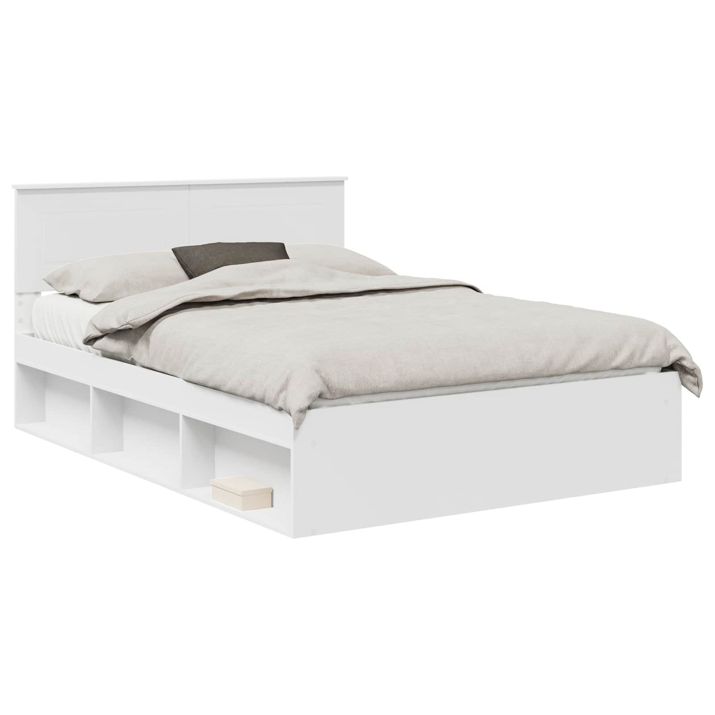 vidaXL Σκελετός Κρεβατιού Λευκό 140 x 200 cm Επεξεργασμένο ξύλο
