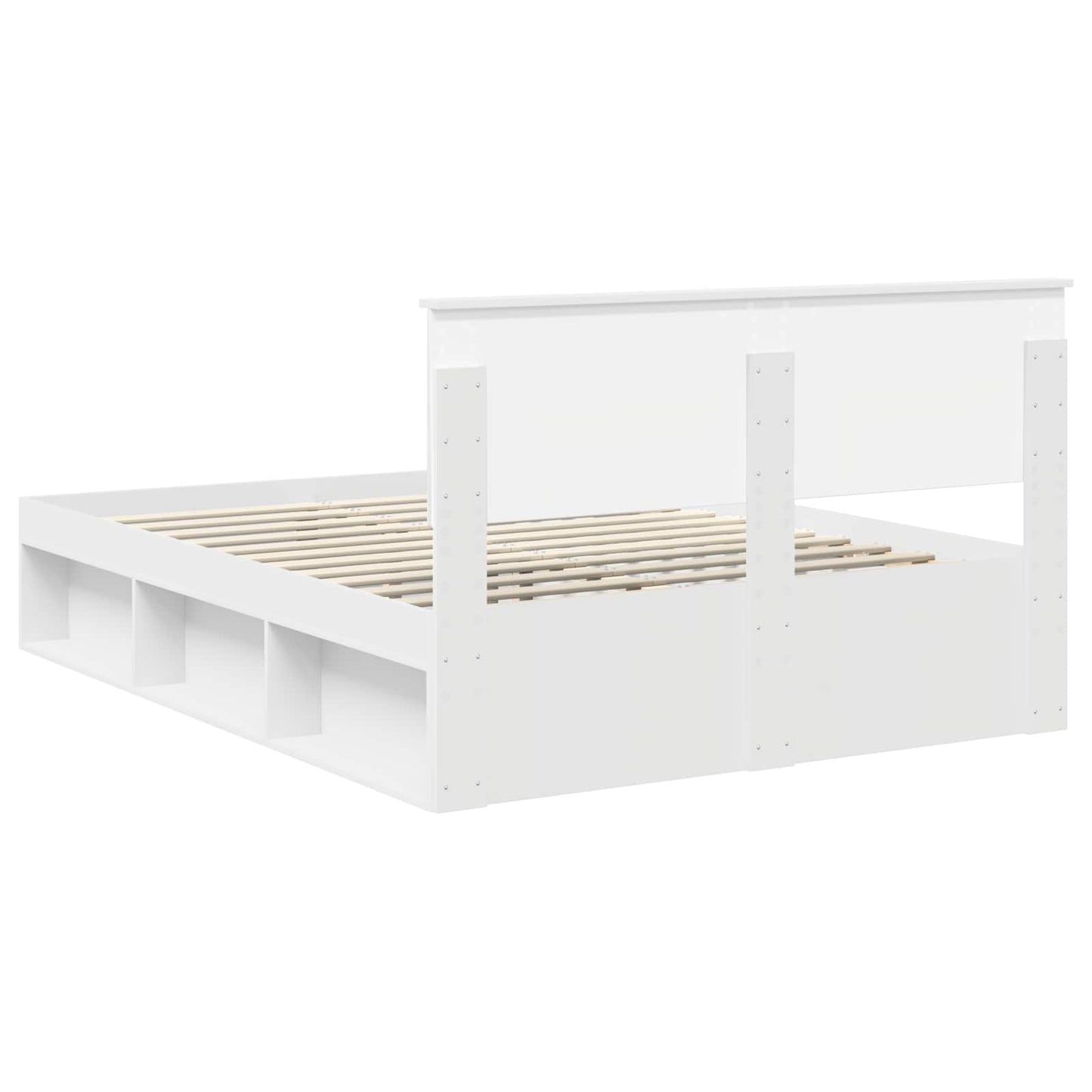 vidaXL Σκελετός Κρεβατιού Λευκό 140 x 200 cm Επεξεργασμένο ξύλο