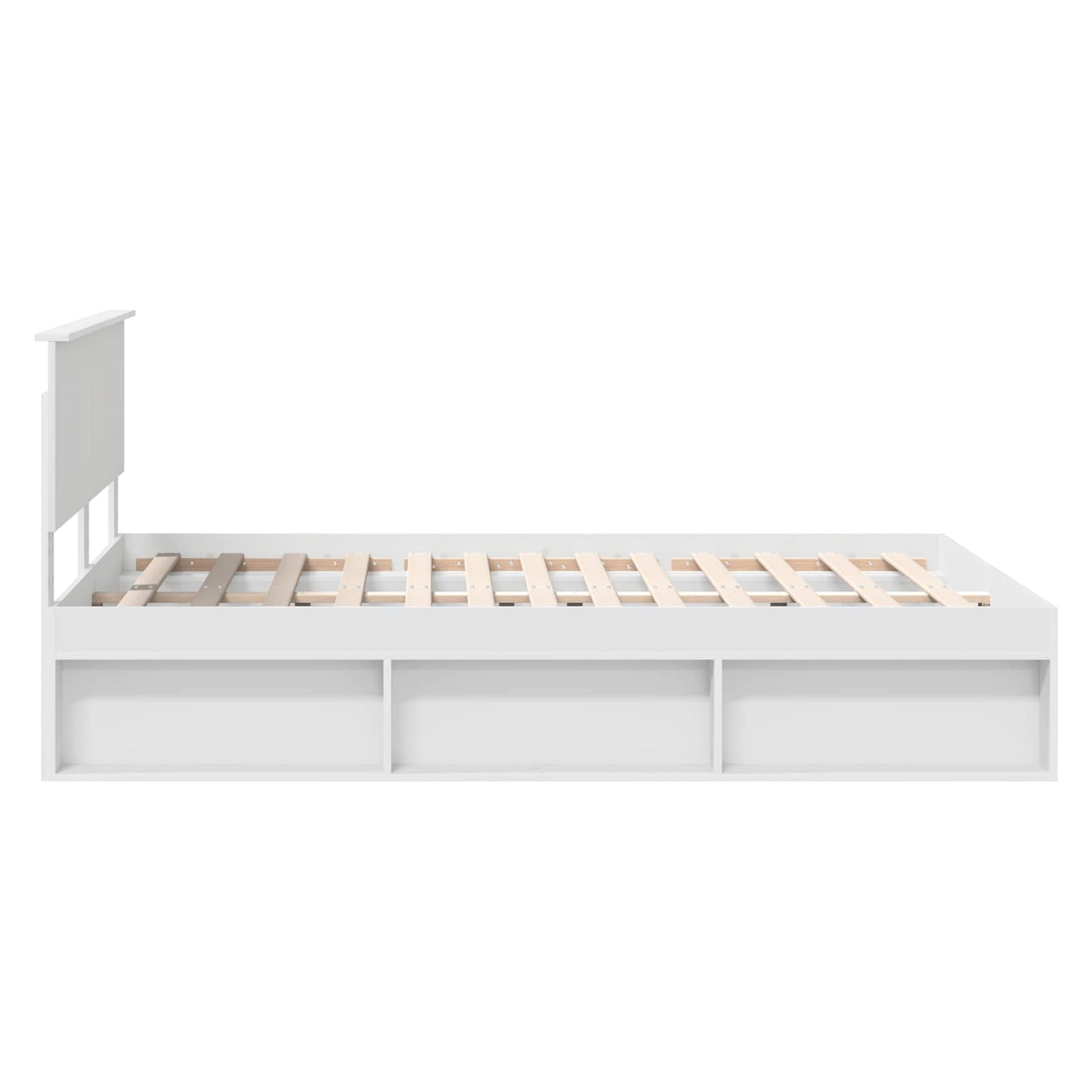 vidaXL Σκελετός Κρεβατιού Λευκό 140 x 200 cm Επεξεργασμένο ξύλο