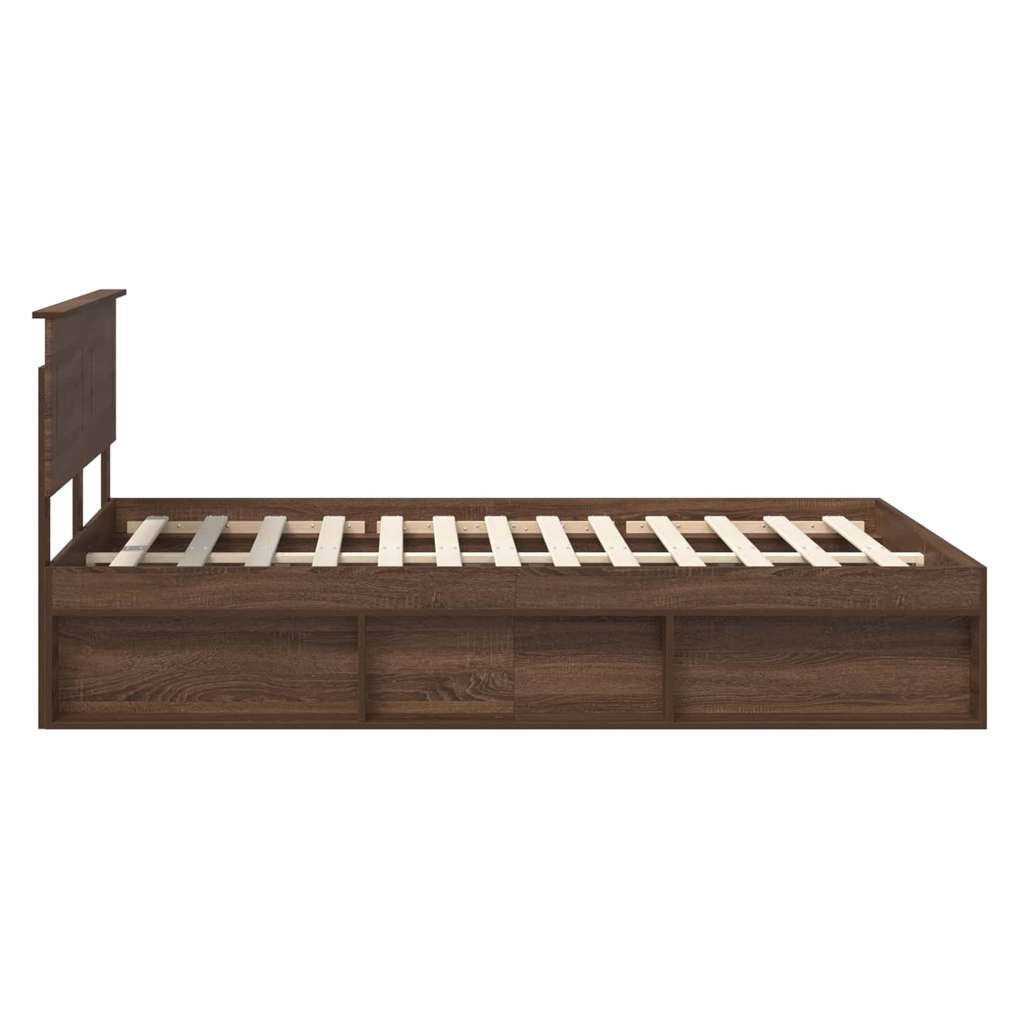 vidaXL Σκελετός Κρεβατιού Καφέ δρυς 140 x 200 cm Επεξεργασμένο ξύλο