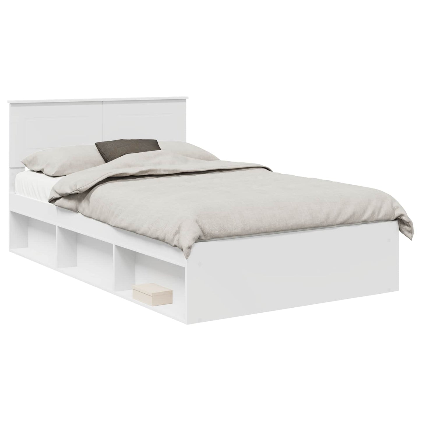 vidaXL Σκελετός Κρεβατιού Λευκό 120 x 190 cm Επεξεργασμένο ξύλο