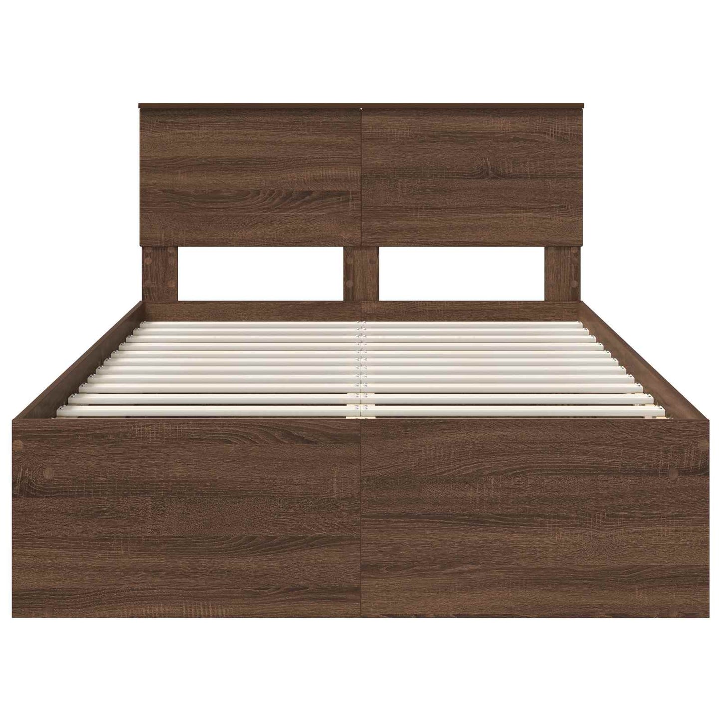 vidaXL Σκελετός Κρεβατιού Καφέ δρυς 120 x 190 cm Επεξεργασμένο ξύλο