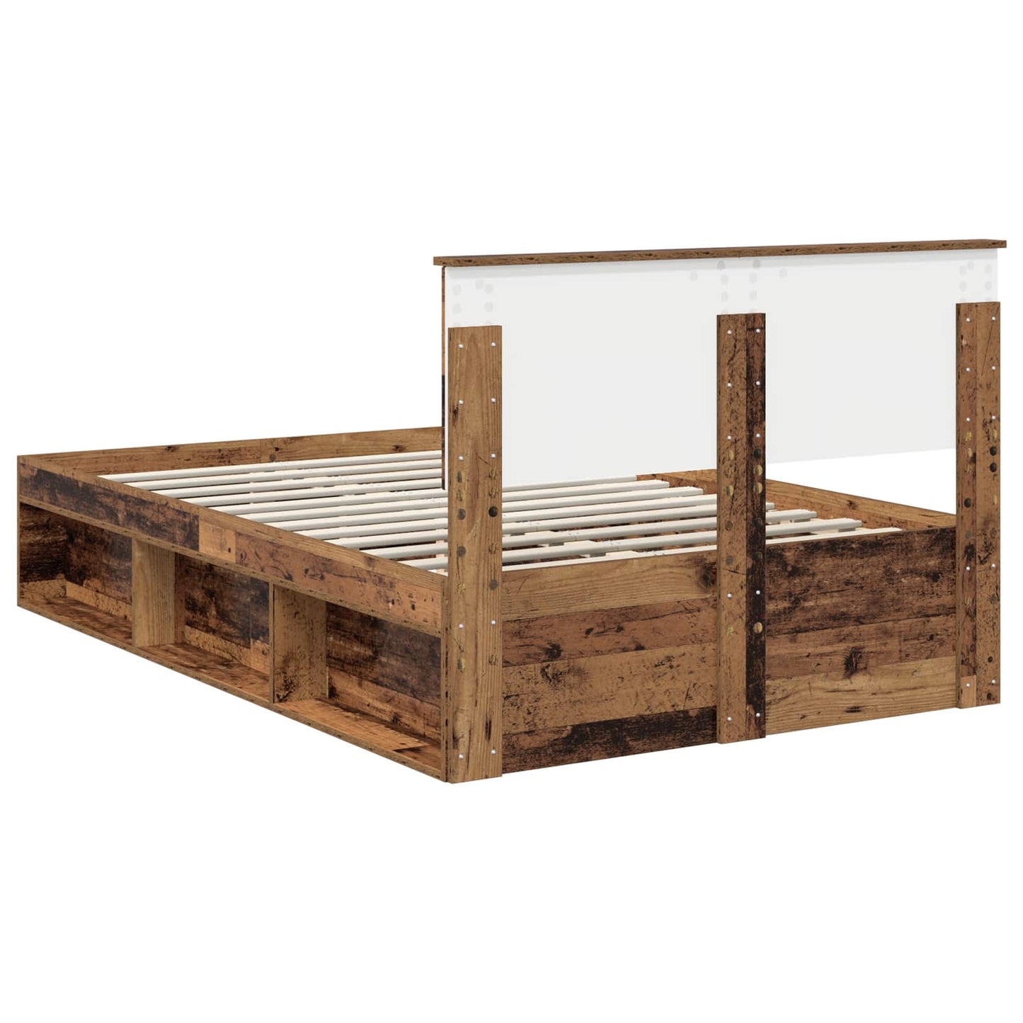 vidaXL Σκελετός Κρεβατιού Παλιό ξύλο 120 x 190 cm Επεξεργασμένο ξύλο