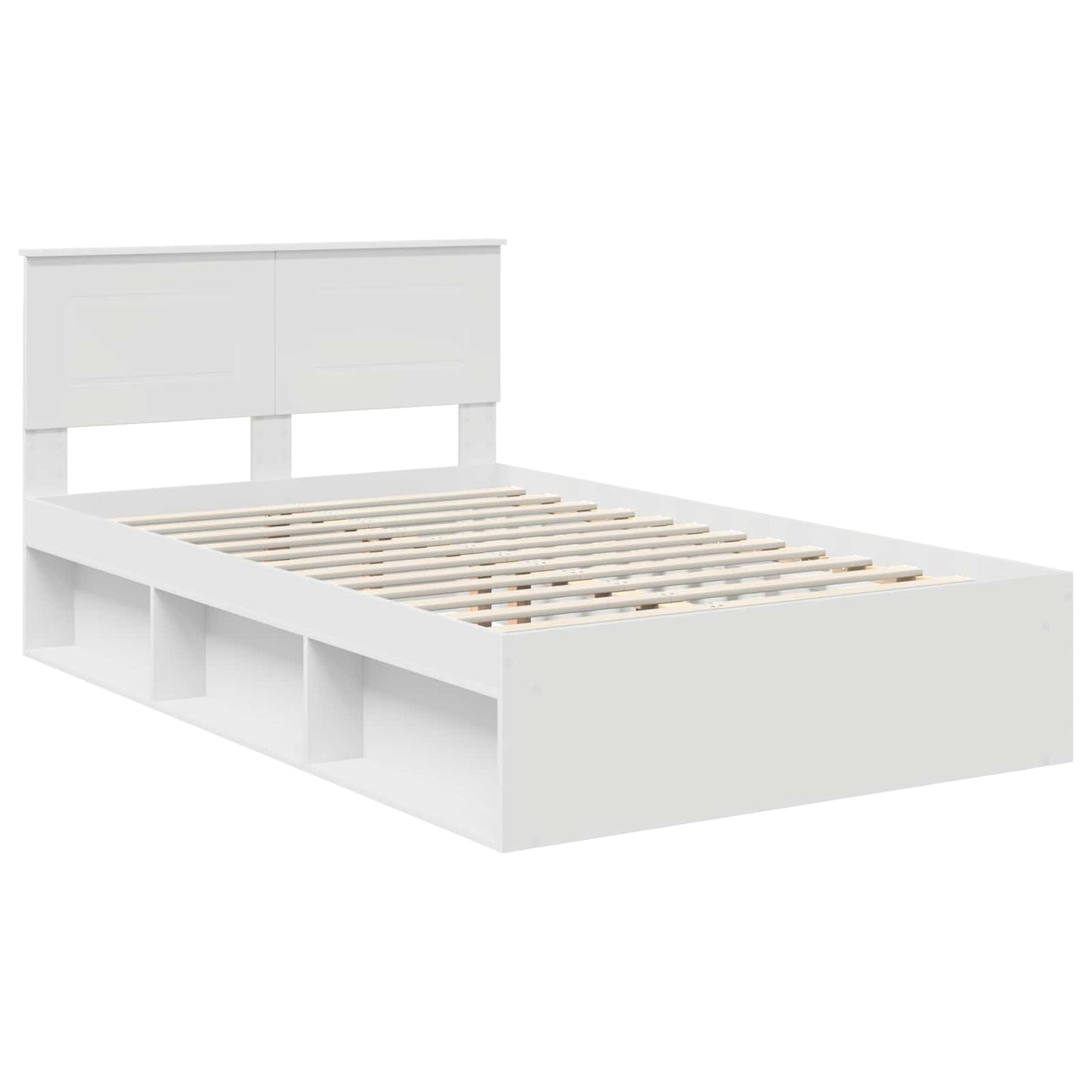 vidaXL Σκελετός Κρεβατιού Λευκό 120 x 200 cm Επεξεργασμένο ξύλο