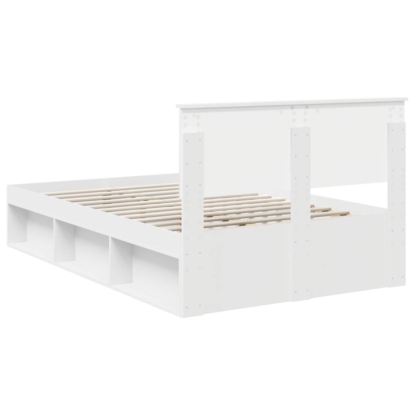 vidaXL Σκελετός Κρεβατιού Λευκό 120 x 200 cm Επεξεργασμένο ξύλο