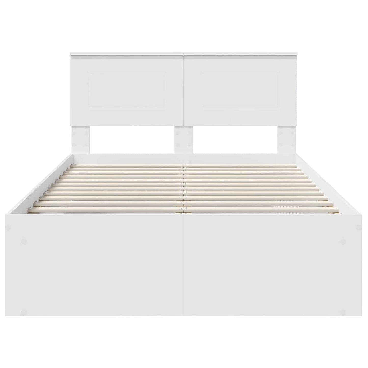 vidaXL Σκελετός Κρεβατιού Λευκό 120 x 200 cm Επεξεργασμένο ξύλο