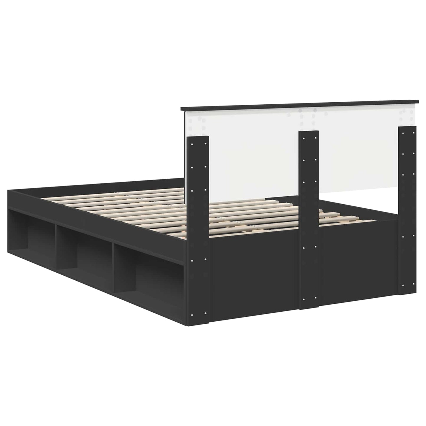 vidaXL Σκελετός Κρεβατιού Μαύρο 120 x 200 cm Επεξεργασμένο ξύλο