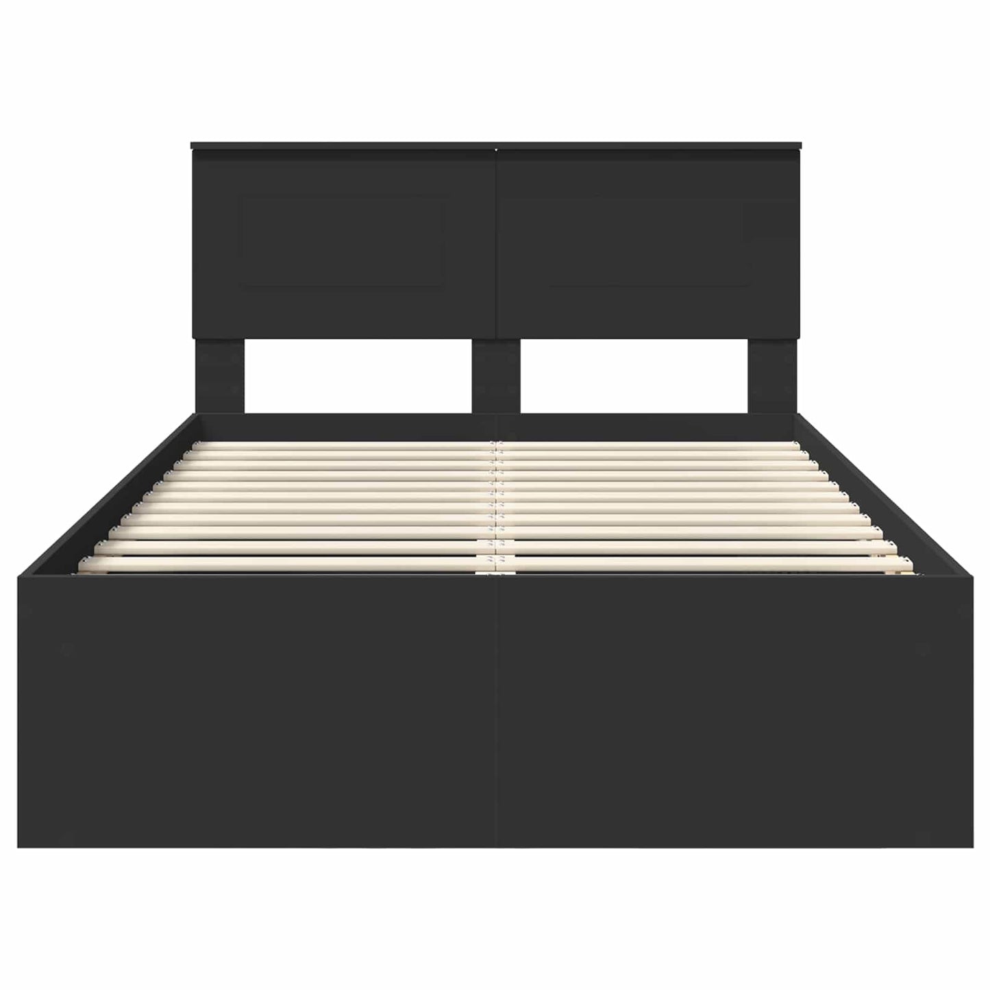 vidaXL Σκελετός Κρεβατιού Μαύρο 120 x 200 cm Επεξεργασμένο ξύλο