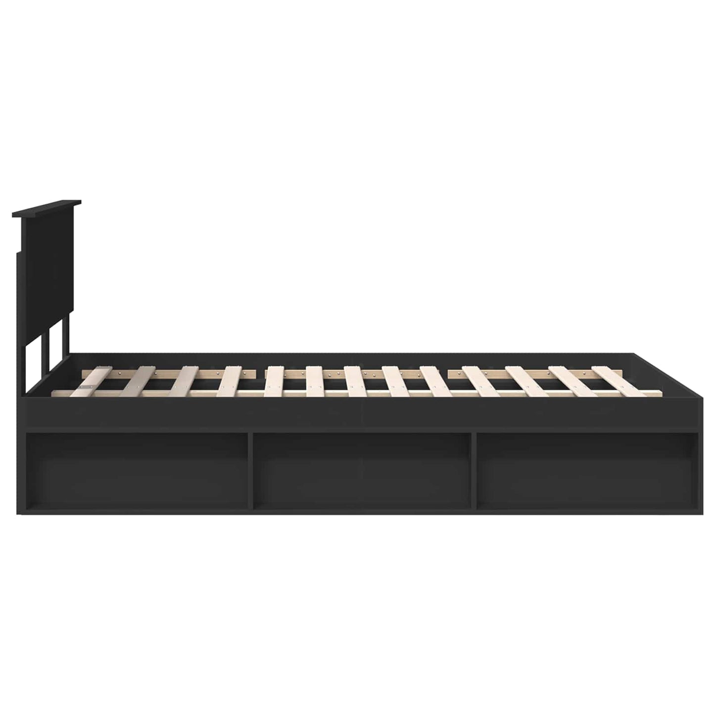 vidaXL Σκελετός Κρεβατιού Μαύρο 120 x 200 cm Επεξεργασμένο ξύλο