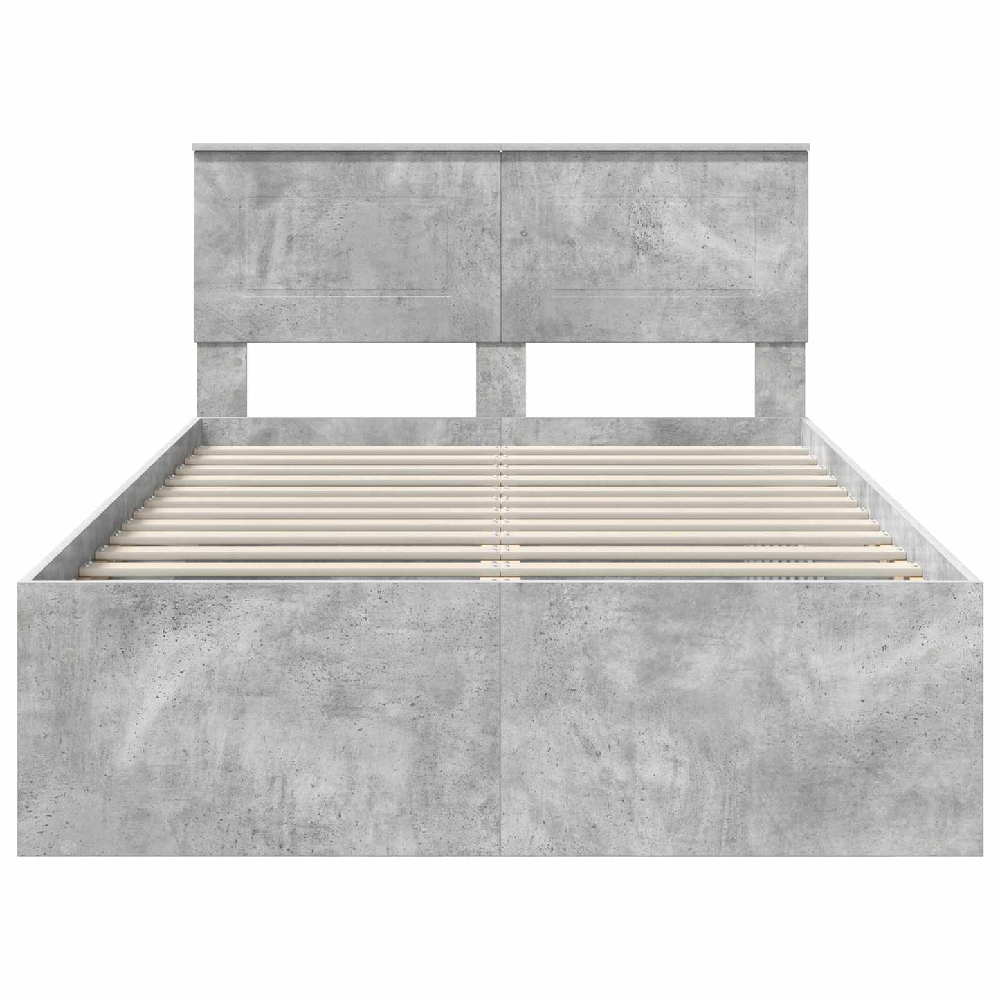 vidaXL Σκελετός Κρεβατιού Σκυρόδεμα 120 x 200 cm Επεξεργασμένο ξύλο