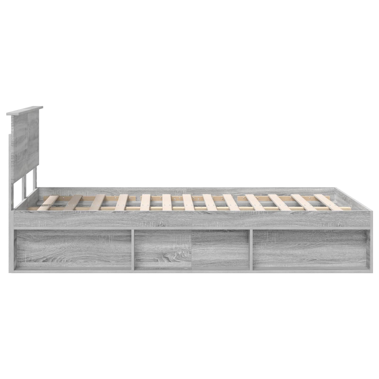 vidaXL Σκελετός Κρεβατιού με κεφαλάρι Γκρίζο Σονομα 120 x 200 cm