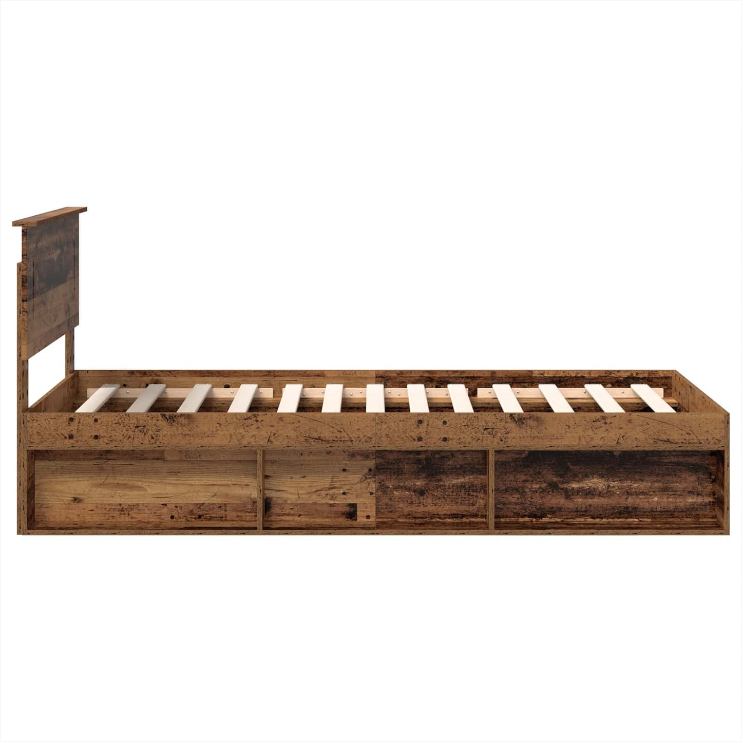 vidaXL Σκελετός Κρεβατιού Παλιό ξύλο 100 x 200 cm Επεξεργασμένο ξύλο