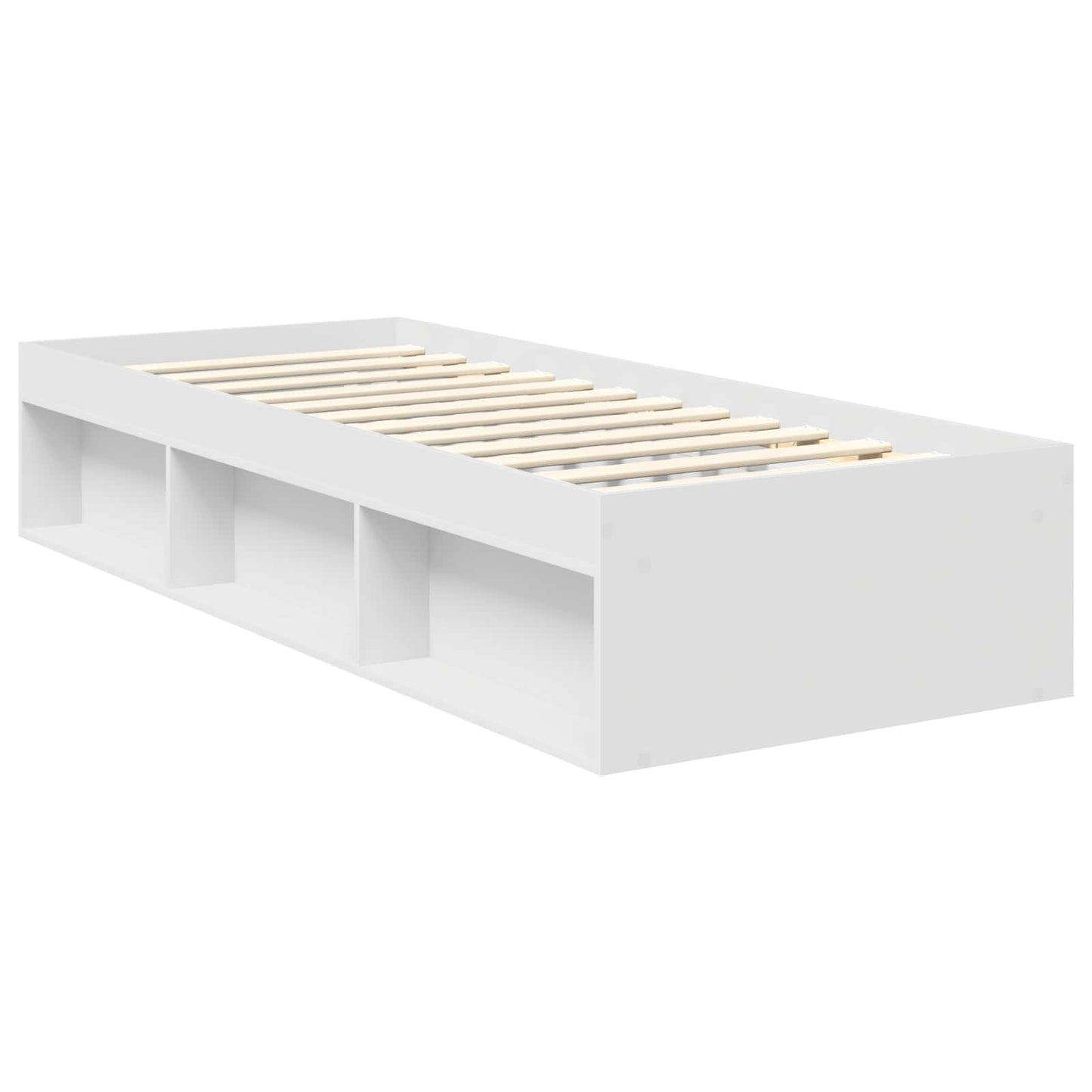 vidaXL Σκελετός Κρεβατιού Λευκό 75 x 190 cm Επεξεργασμένο ξύλο