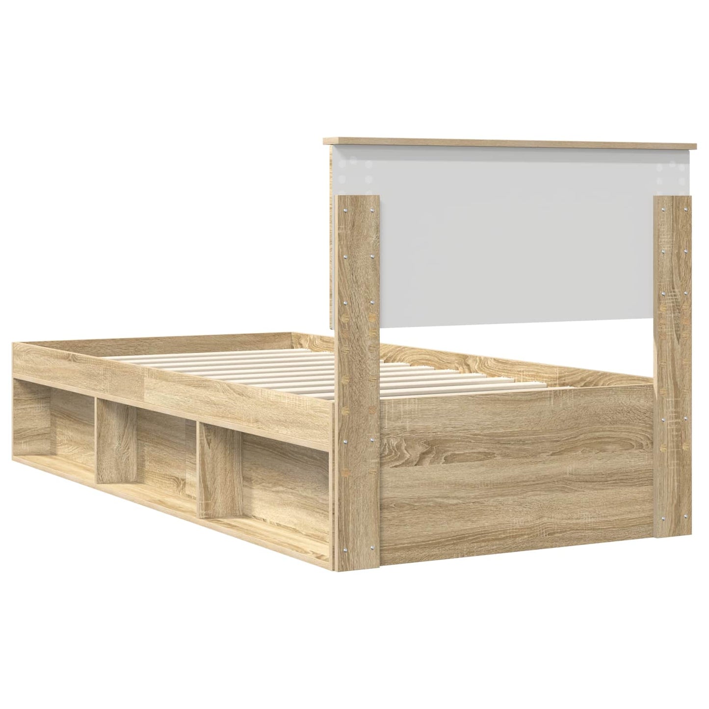 vidaXL Σκελετός Κρεβατιού Δρύς Sonoma 75 x 190 cm Επεξεργασμένο ξύλο