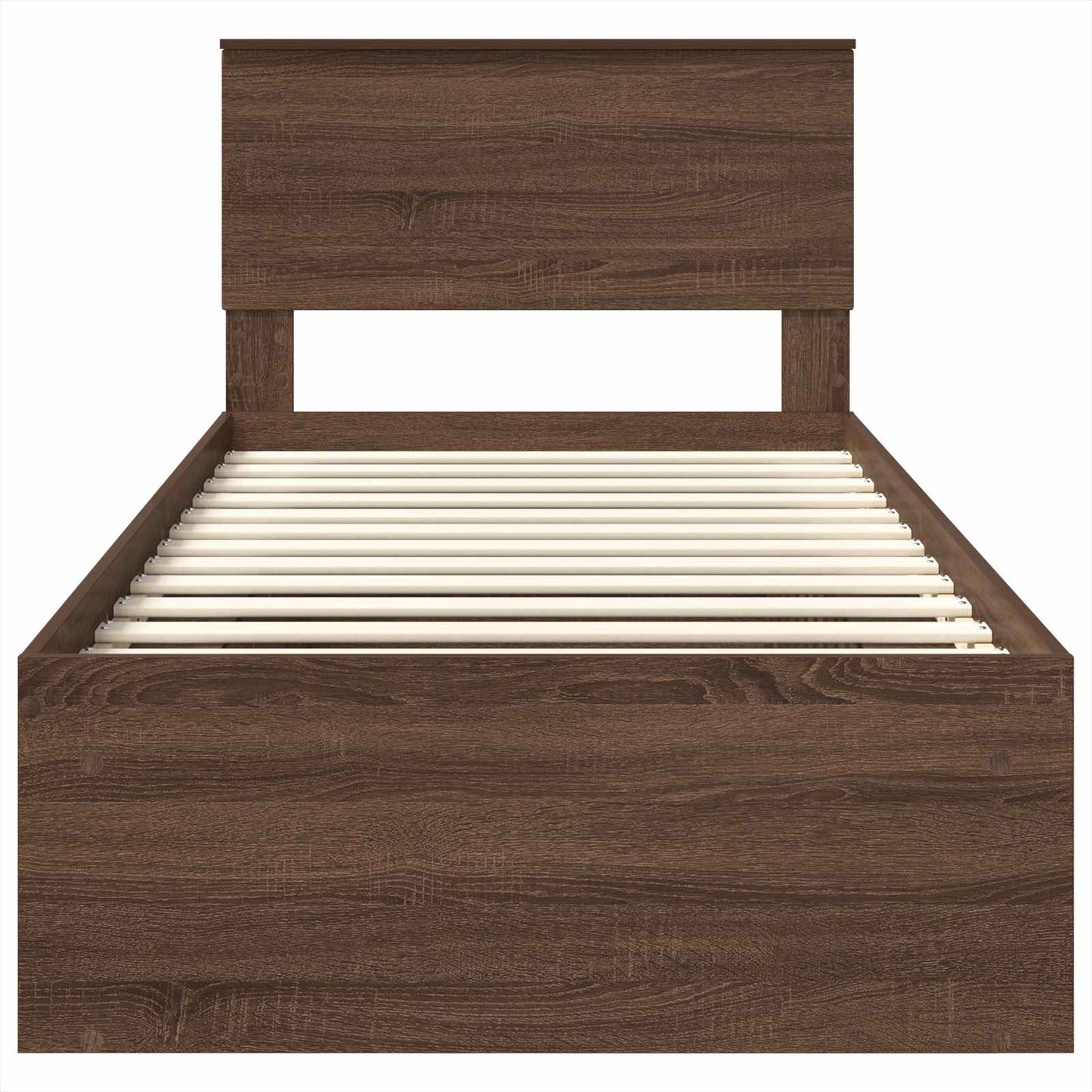vidaXL Σκελετός Κρεβατιού Καφέ δρυς 75 x 190 cm Επεξεργασμένο ξύλο