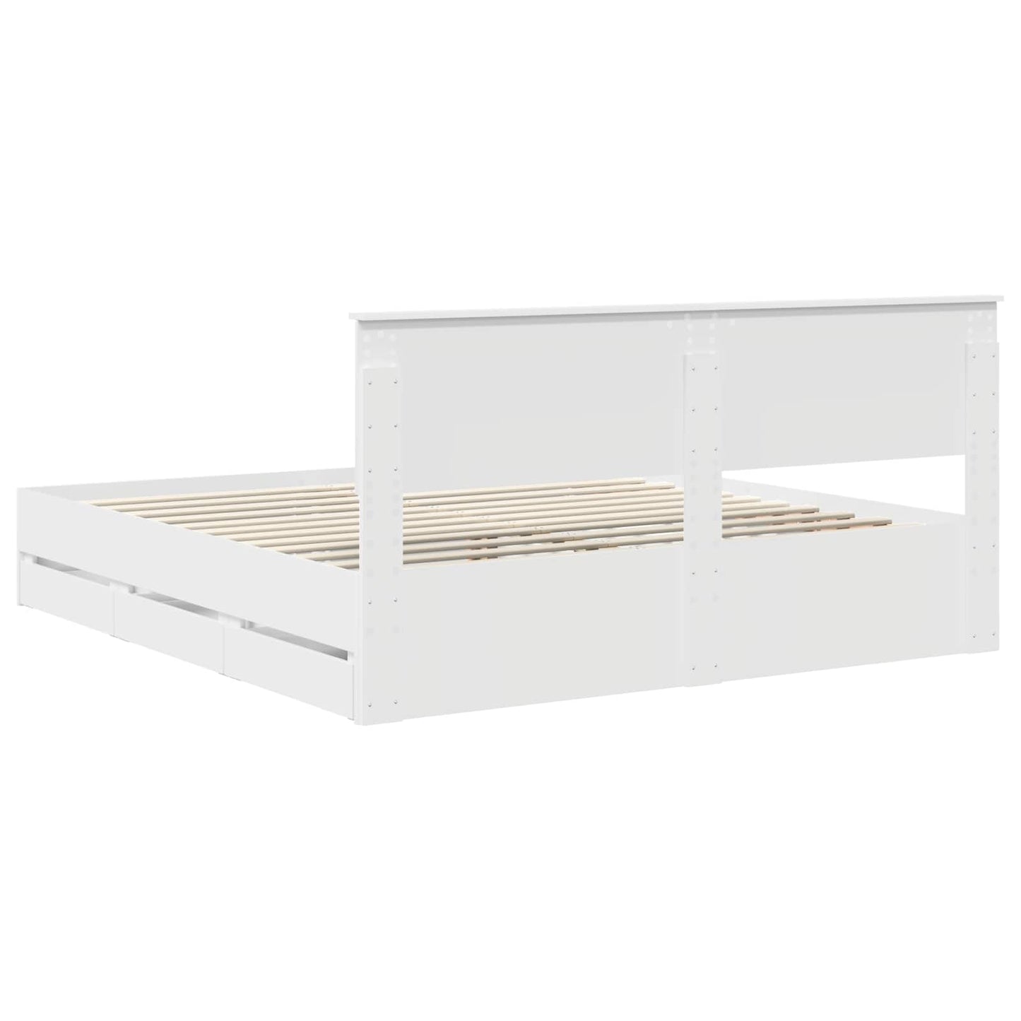vidaXL Σκελετός Κρεβατιού Λευκό 180 x 200 cm Μηχανήματος Ξύλο