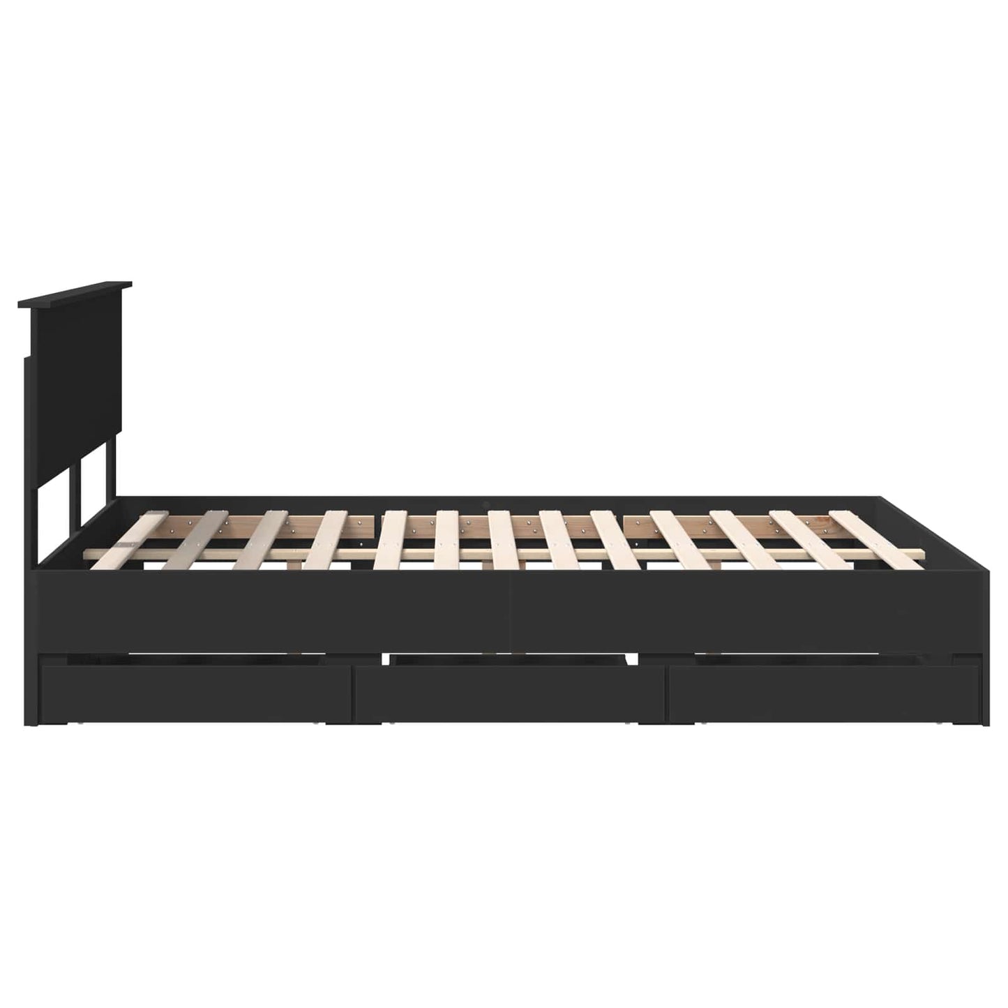 vidaXL Σκελετός Κρεβατιού Μαύρο 160 x 200 cm Μηχανήματος Ξύλο