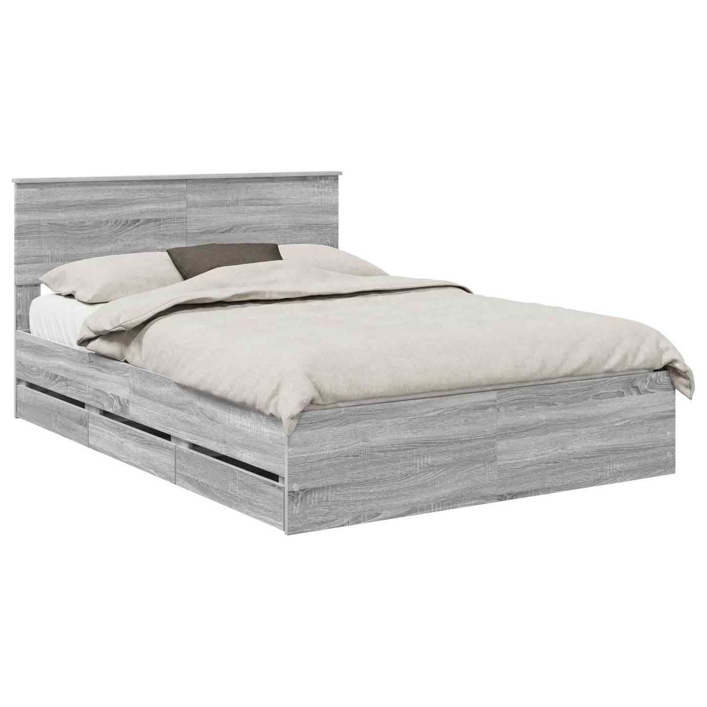 vidaXL Σκελετός Κρεβατιού Γκρίζο Σονομα 160 x 200 cm Μηχανήματος Ξύλο