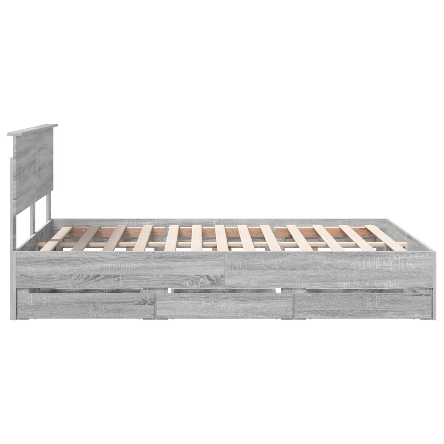 vidaXL Σκελετός Κρεβατιού Γκρίζο Σονομα 160 x 200 cm Μηχανήματος Ξύλο