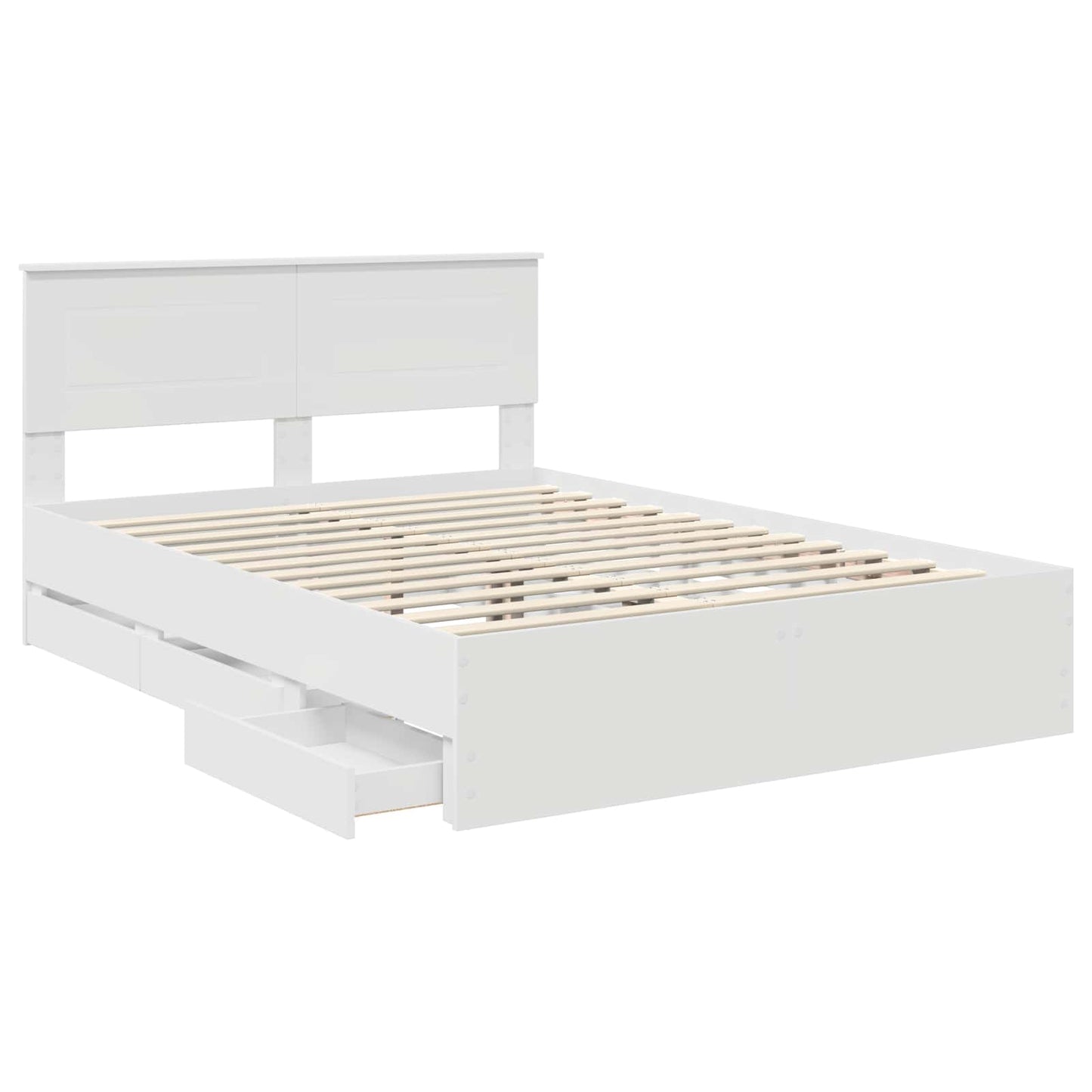 vidaXL Σκελετός Κρεβατιού Λευκό 140 x 190 cm Μηχανήματος Ξύλο