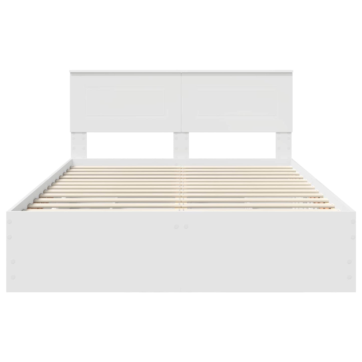 vidaXL Σκελετός Κρεβατιού Λευκό 140 x 190 cm Μηχανήματος Ξύλο