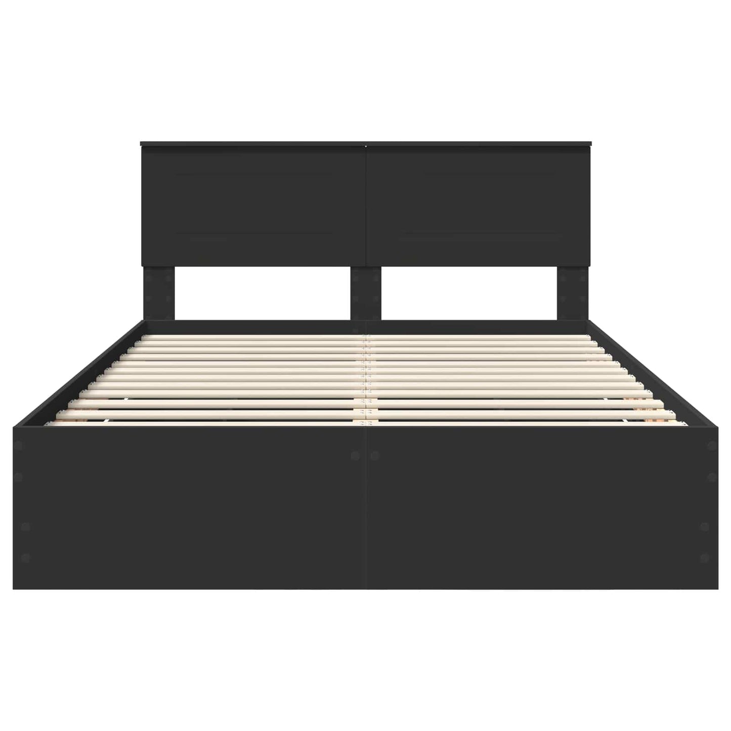 vidaXL Σκελετός Κρεβατιού Μαύρο 140 x 200 cm Μηχανήματος Ξύλο